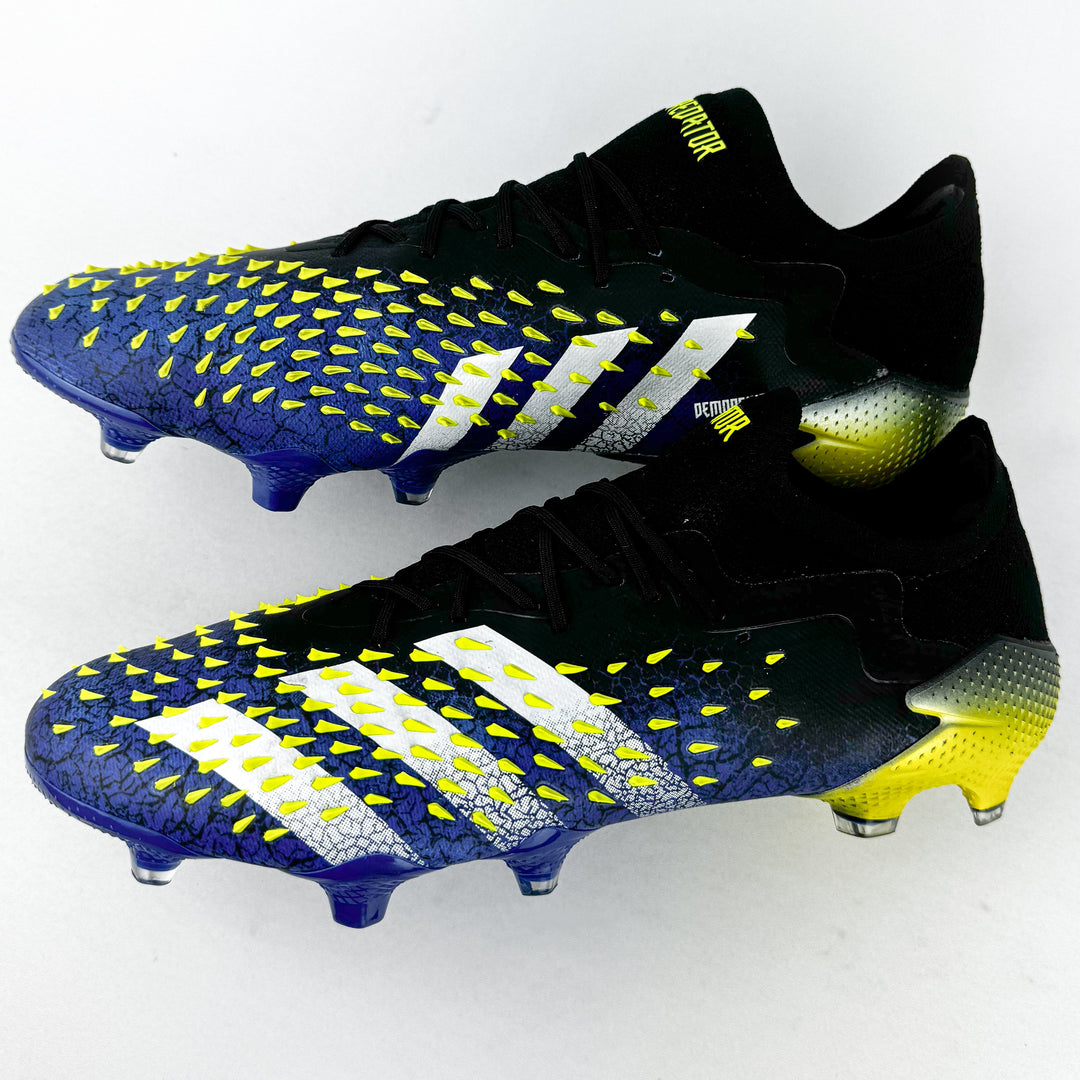 Adidas Predator Freak .1 Low FG - Blue/Core Black/Solar Yellow/White *Brand New*