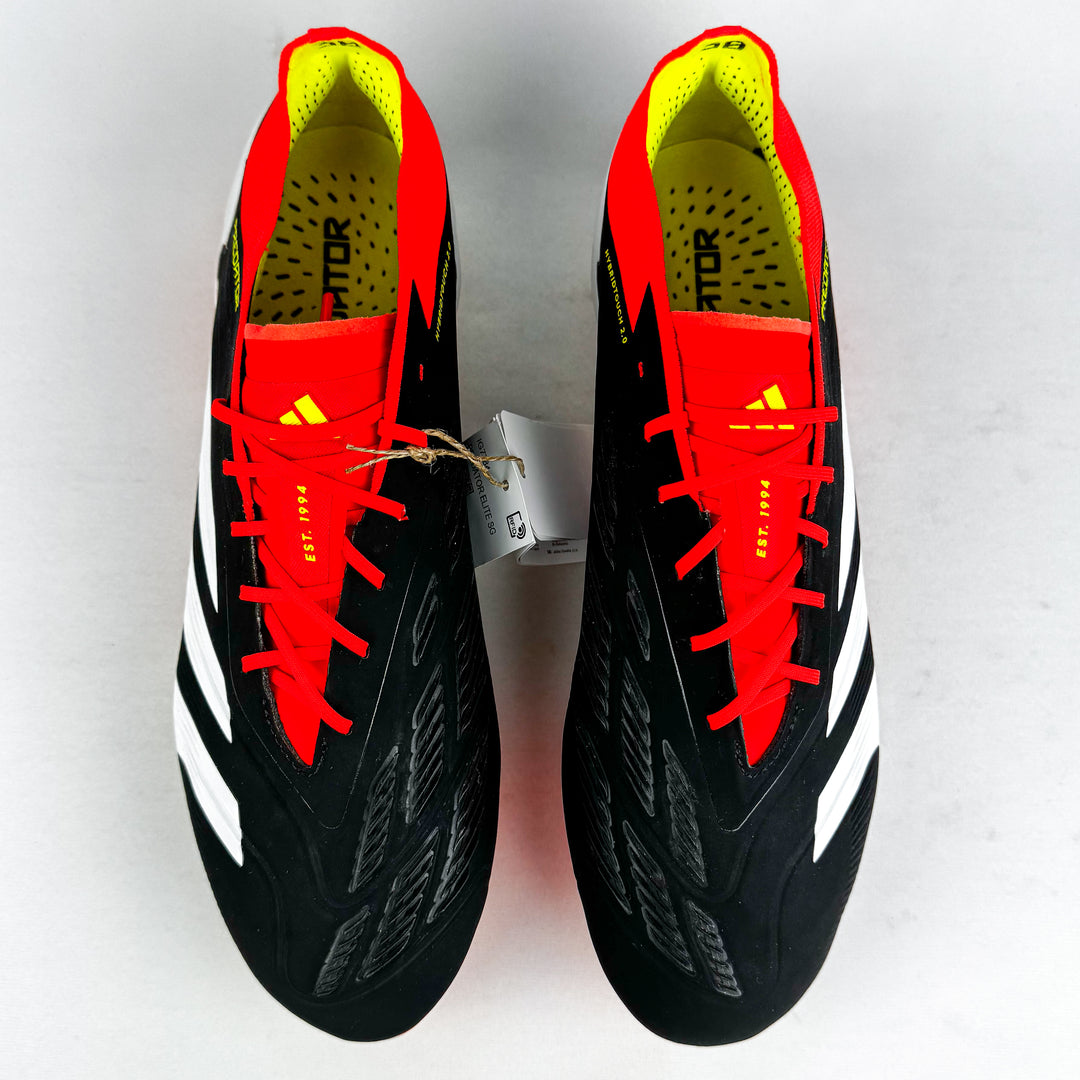 Adidas Predator Elite SG - Core Black/Solar Red/Solar Yellow *Brand New*