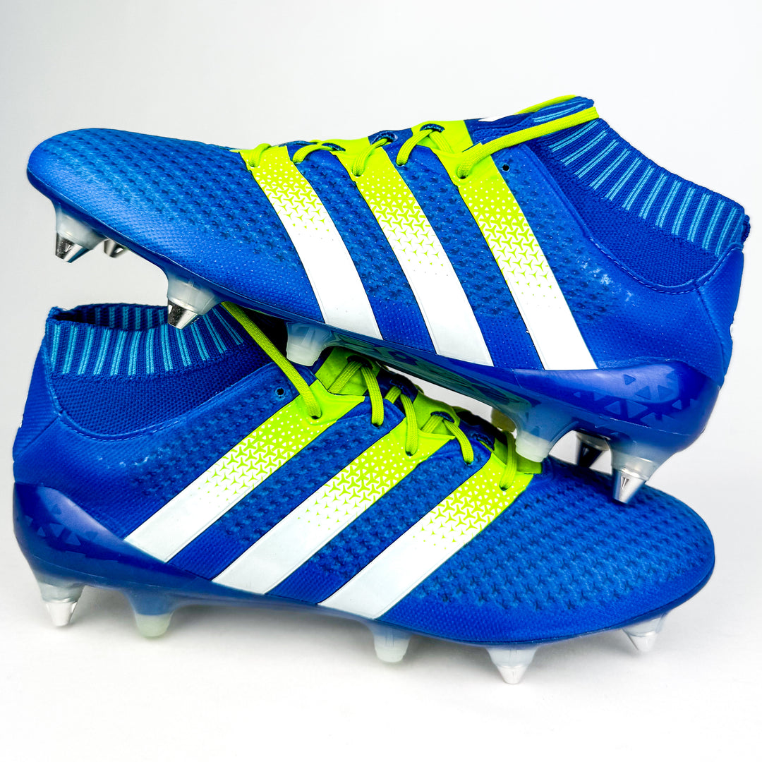 Adidas Ace 16.1 Primeknit SG - Shock Blue/Semi Solar Slime/White *Player-Issued*