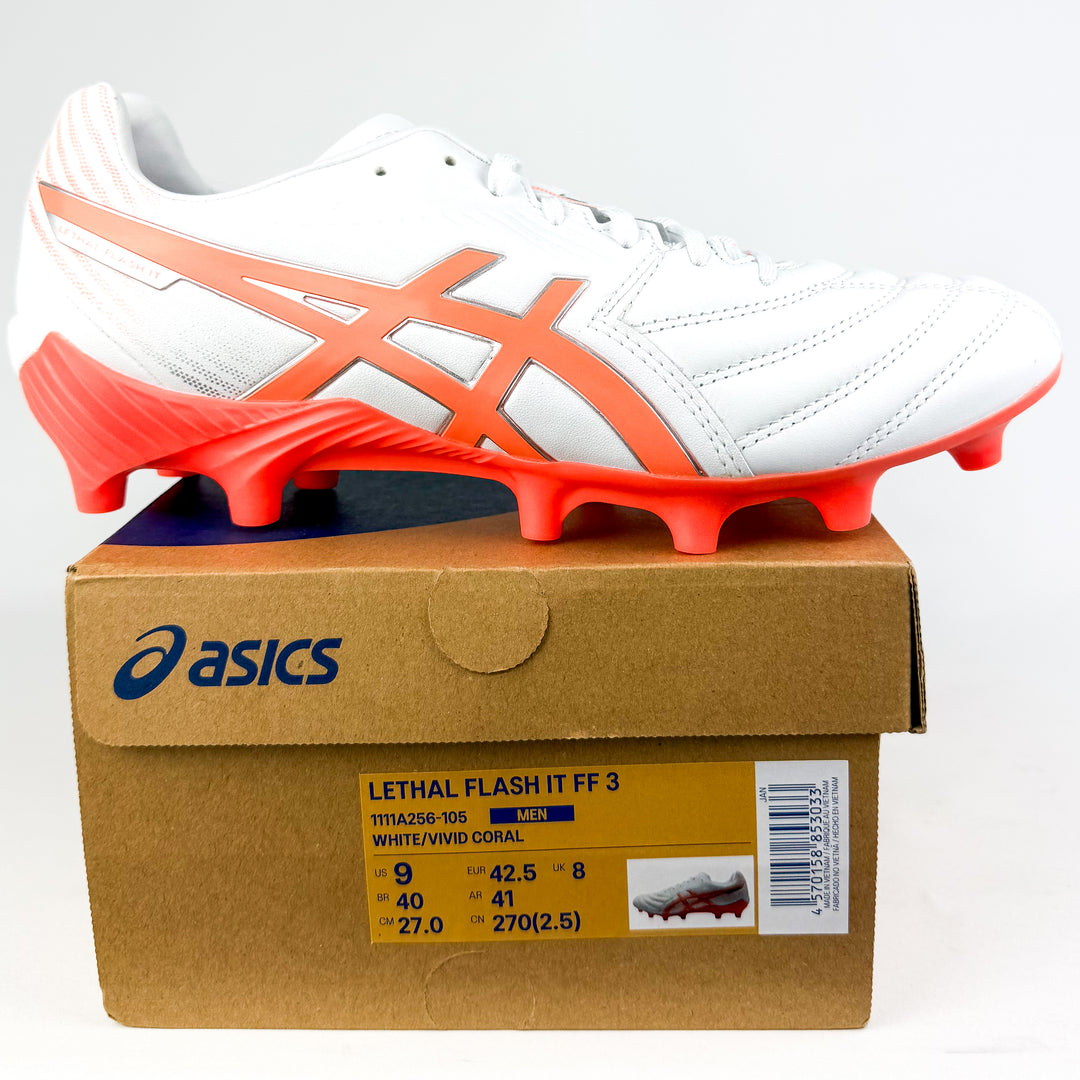 ASICS Lethal Flash IT FF 3 FG - White/Vivid Coral *In Box*