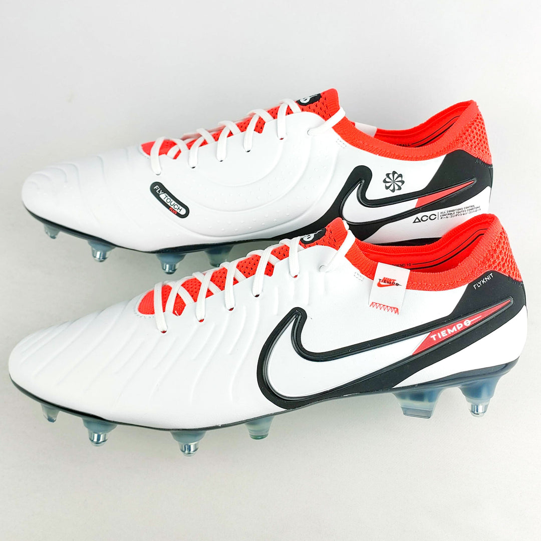 Nike Tiempo Legend 10 Elite AC SG-Pro - White/Hyper Crimson/Black *In Box*