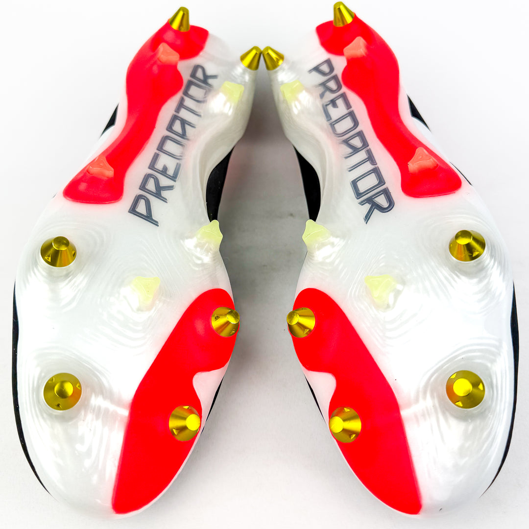 Adidas Predator Elite SG - Black/Solar Red/White/Solar Yellow *Laced Mod*