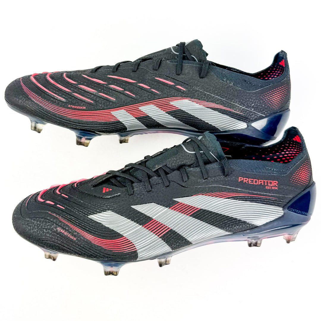 Adidas Predator Elite FG - Core Black/Grey Four/Lucid Red *Wore Once*