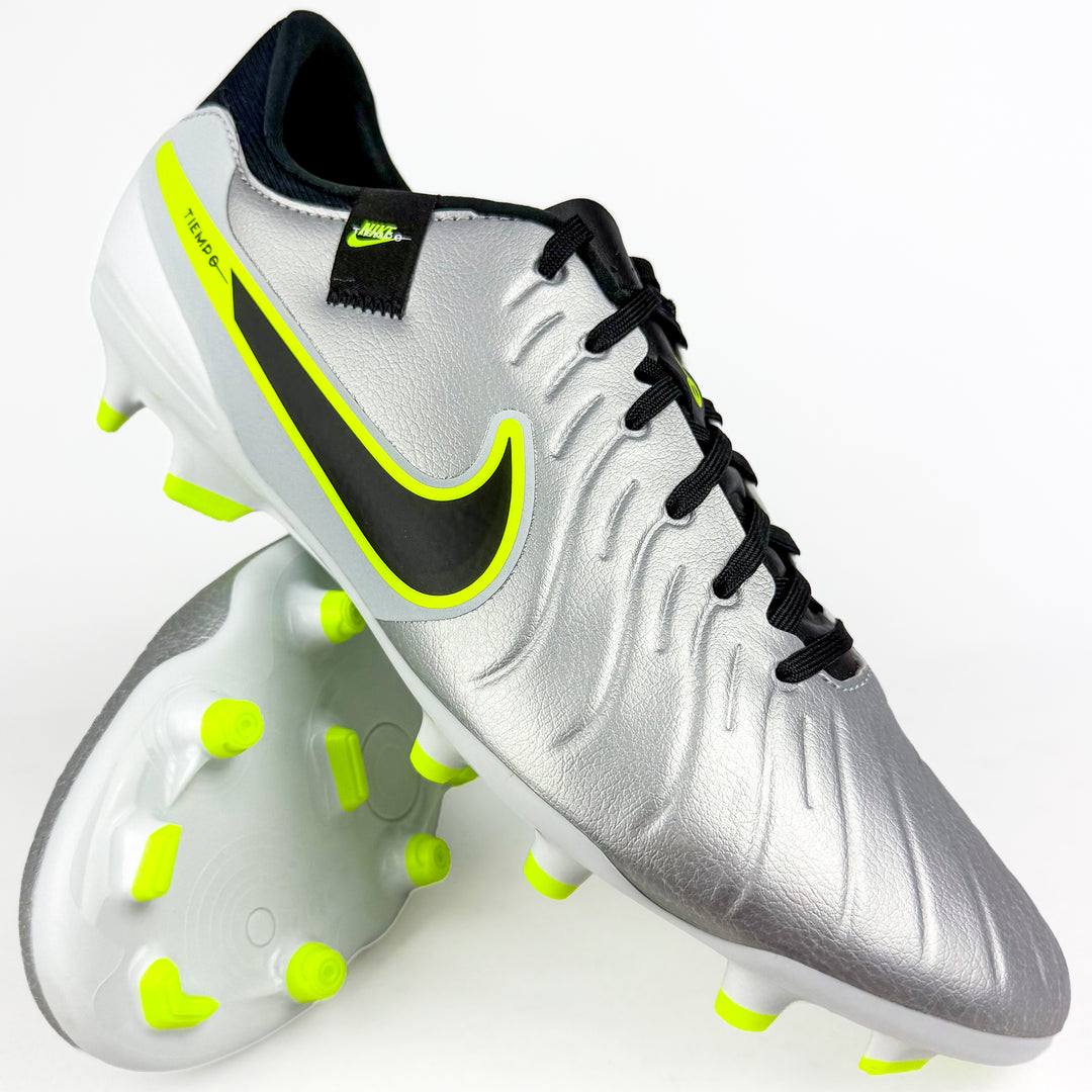 Nike Tiempo Legend 10 Academy FG - Metallic Silver/Black/Volt *In Box*