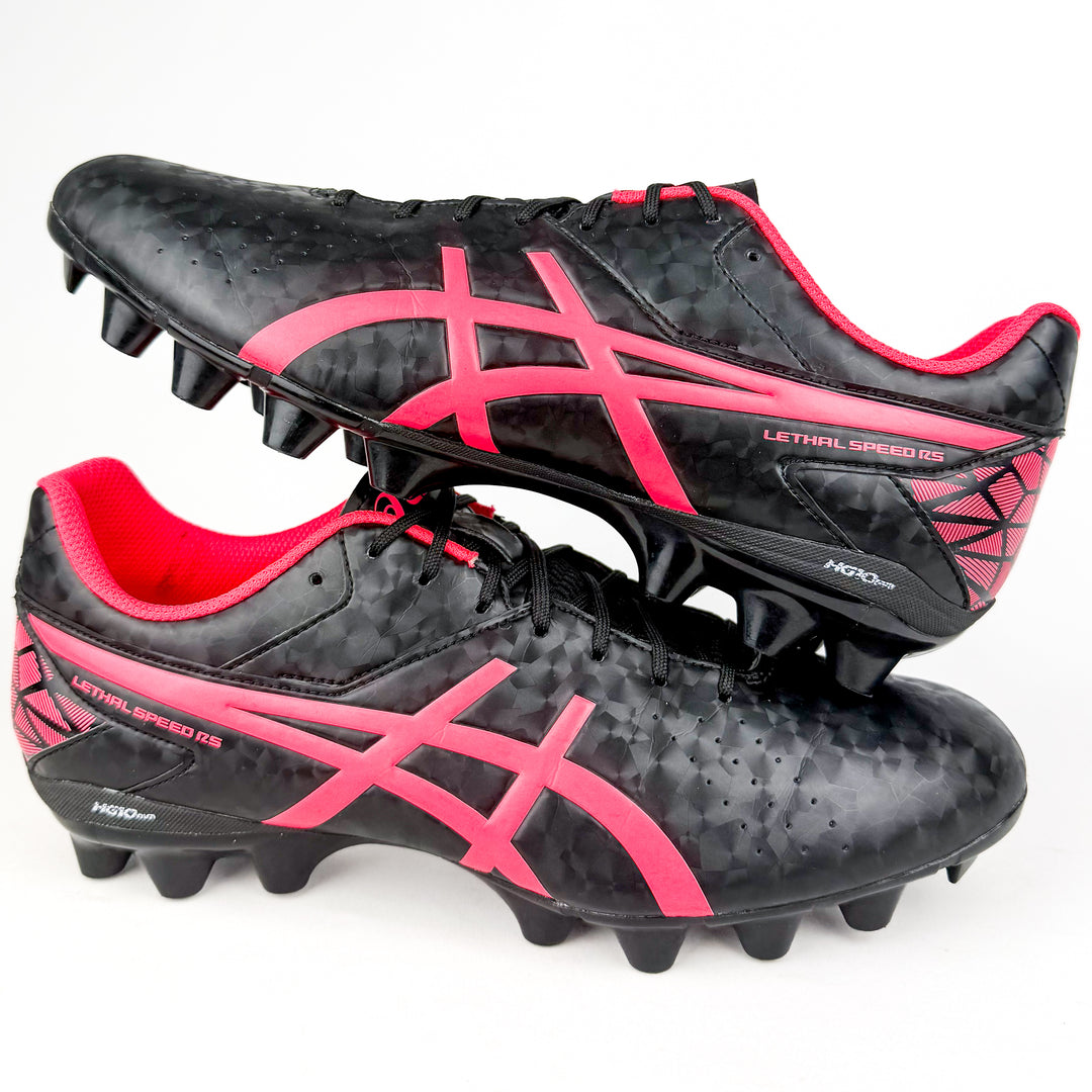 ASICS Lethal Speed RS FG - Black/Coral Red *As New*