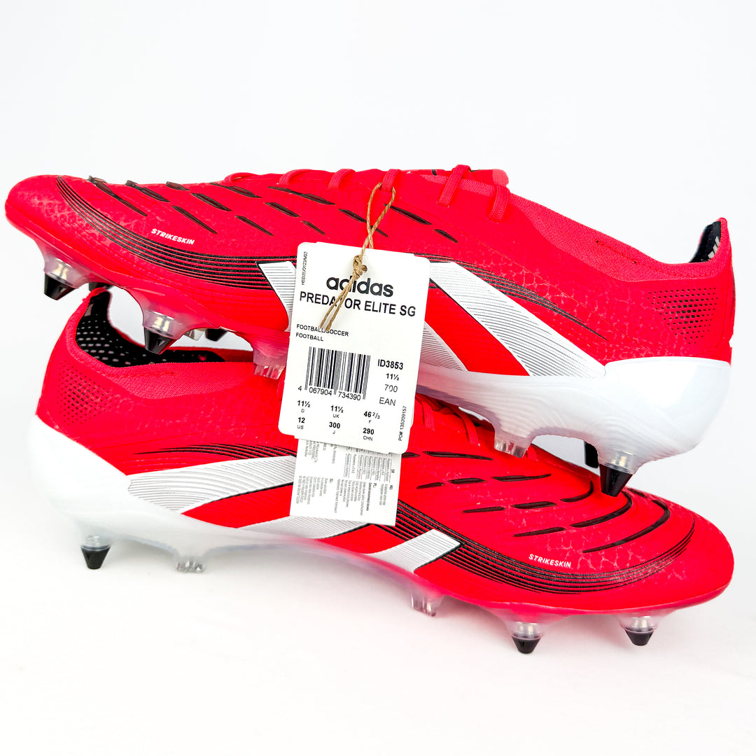 Adidas Predator Elite SG - Lucid Red/White/Core Black *Brand New*