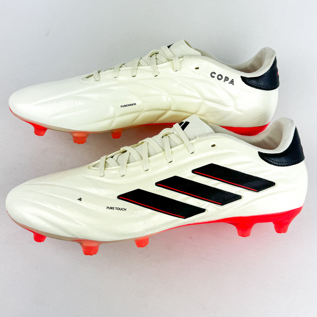 Adidas Copa Pure II Pro FG - Ivory/Core Black/Solar Red *Brand New*