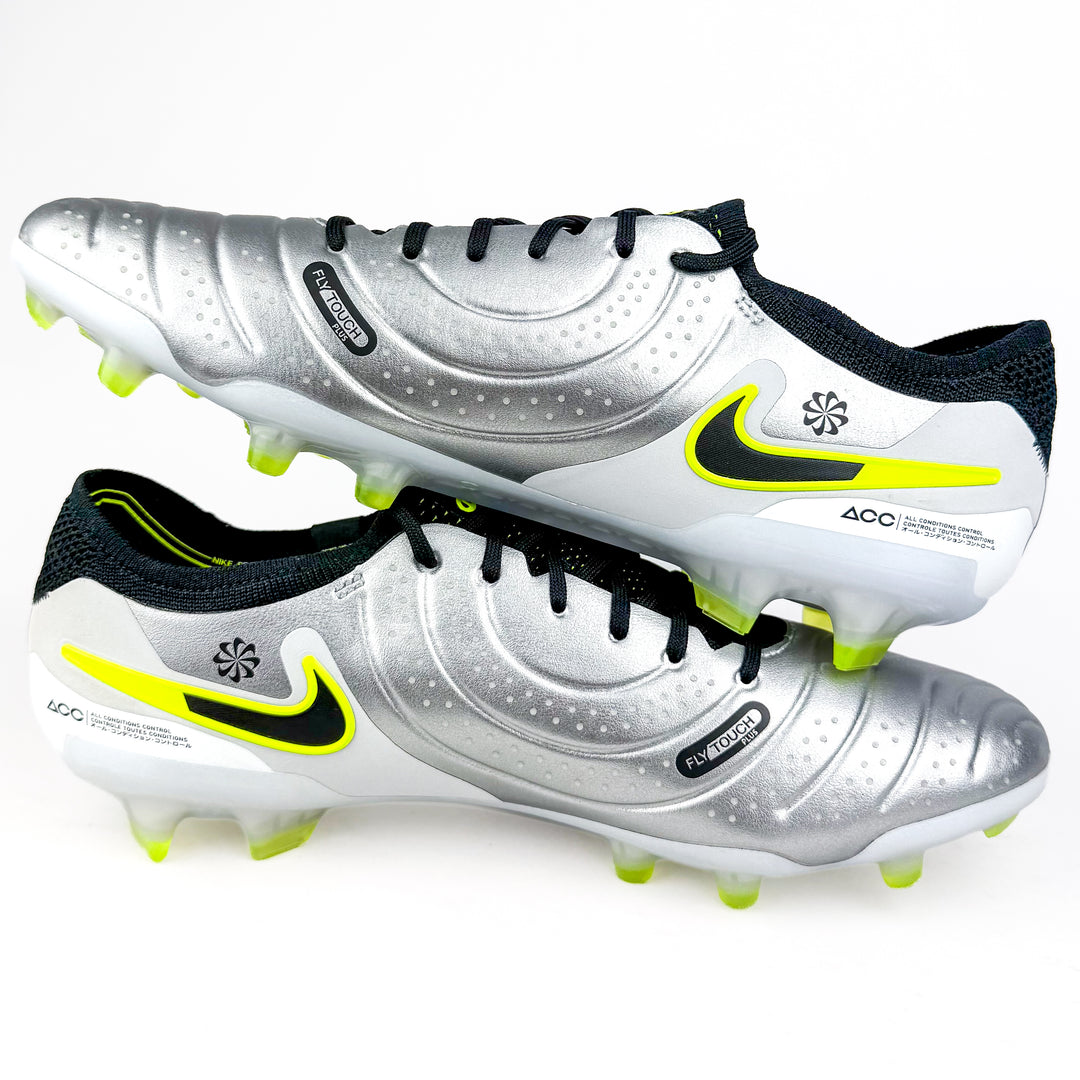 Nike Tiempo Legend 10 Elite FG  - Metallic Silver/Black/Volt *Brand New*