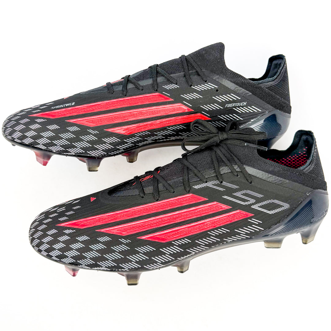 Adidas F50 Elite FG - Core Black/Lucid Red/Silver Metallic *Laced Mod*