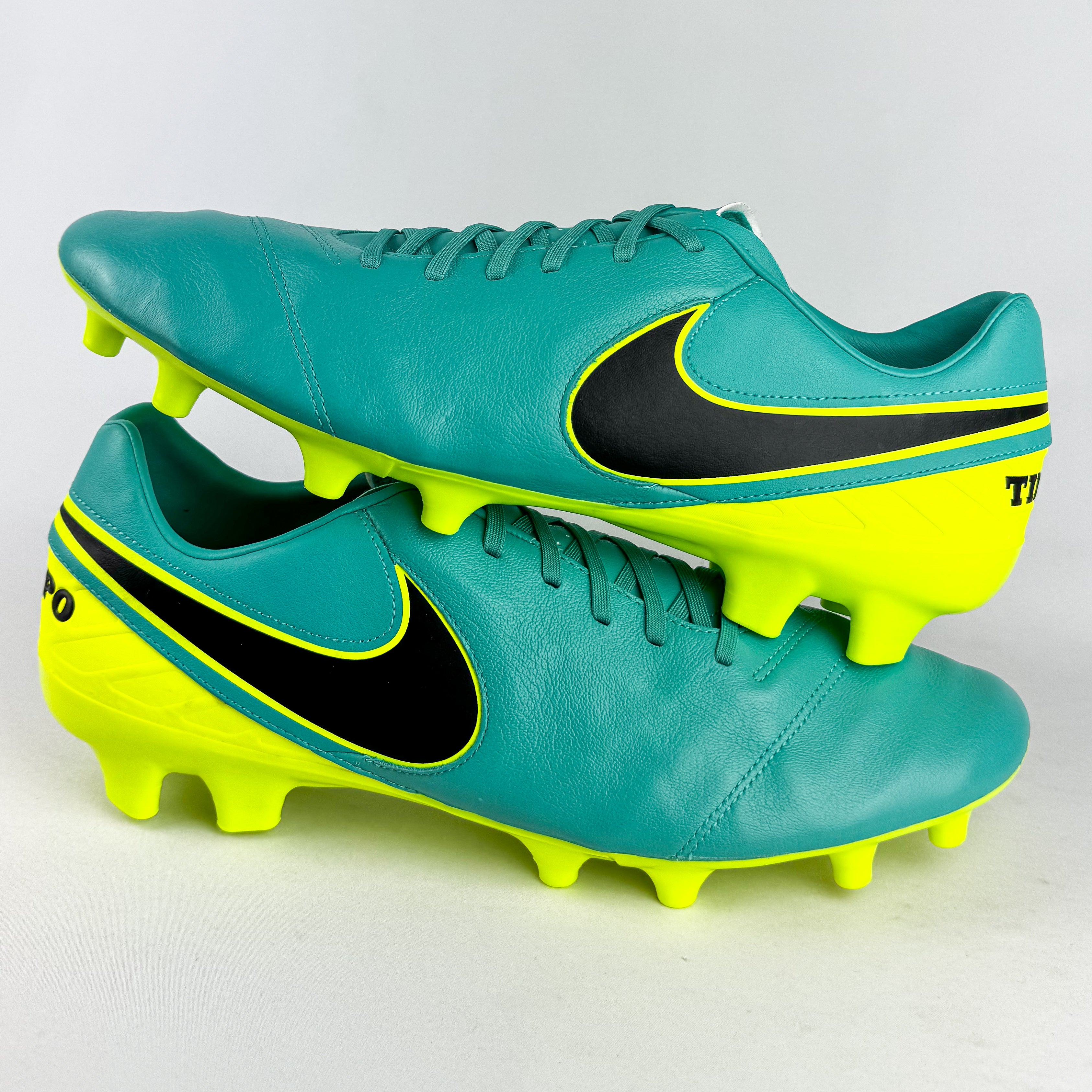 Nike Tiempo VI Mystic FG Clear Jade Black Volt Brand New PM Boots