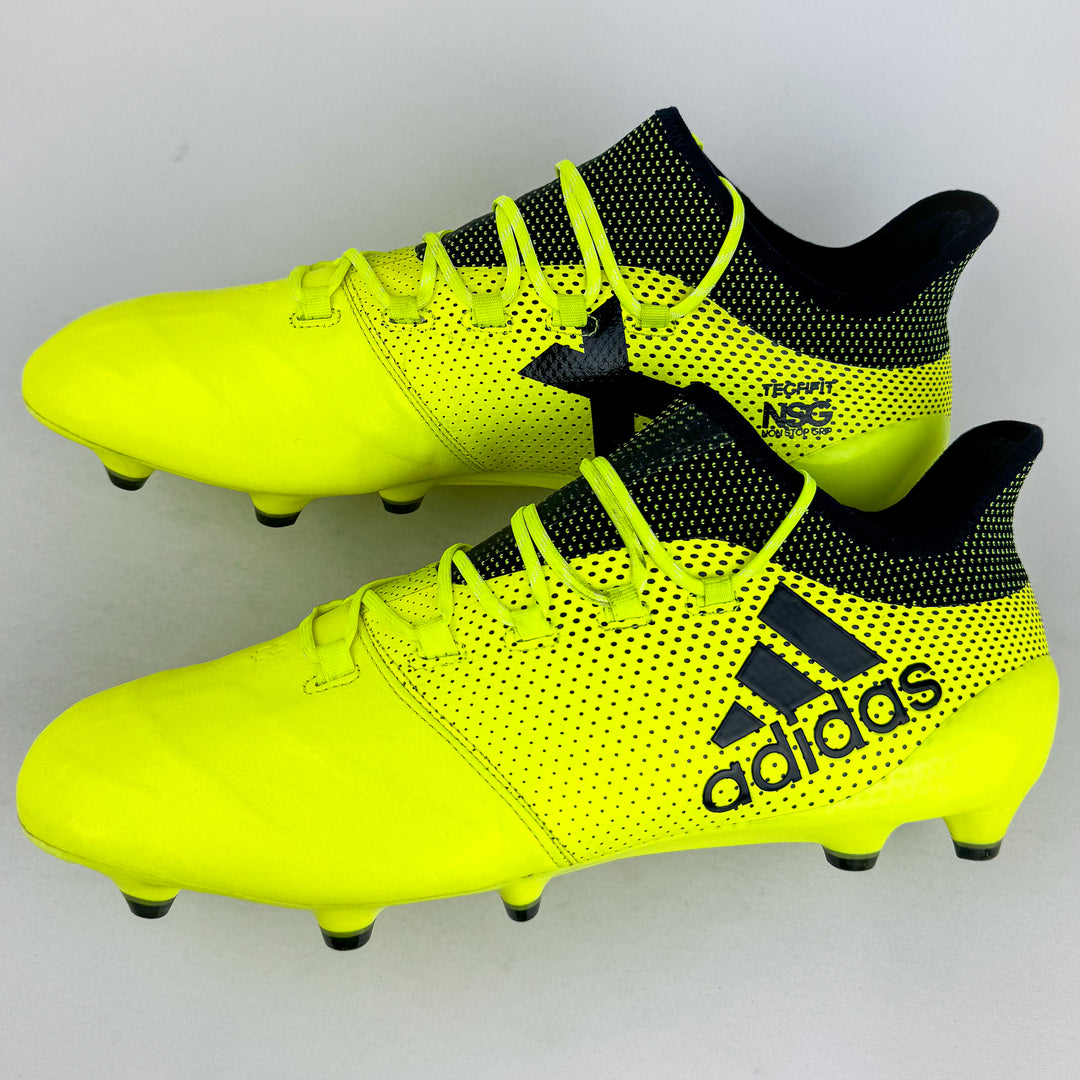 Adidas X 17.1 Leather FG - Solar Yellow/Legend Ink *Wore Once*