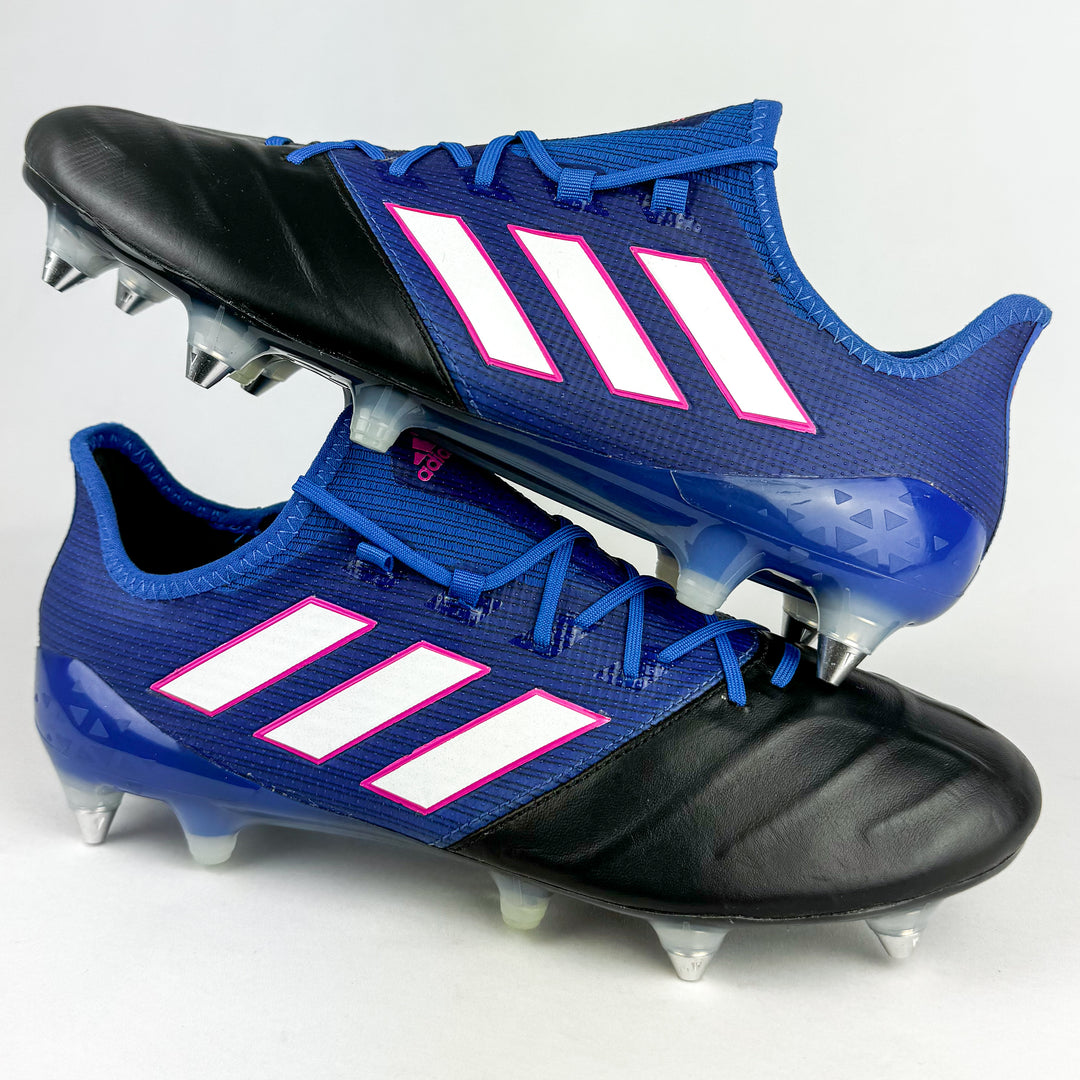 Adidas Ace 17.1 Leather SG - Core Black/Shock Pink/Blue/White *Brand New*