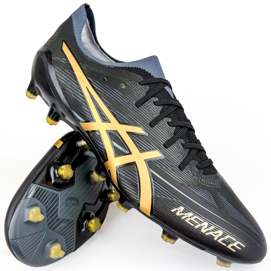 ASICS Menace 5 FG - Black/Pure Gold *Brand New*