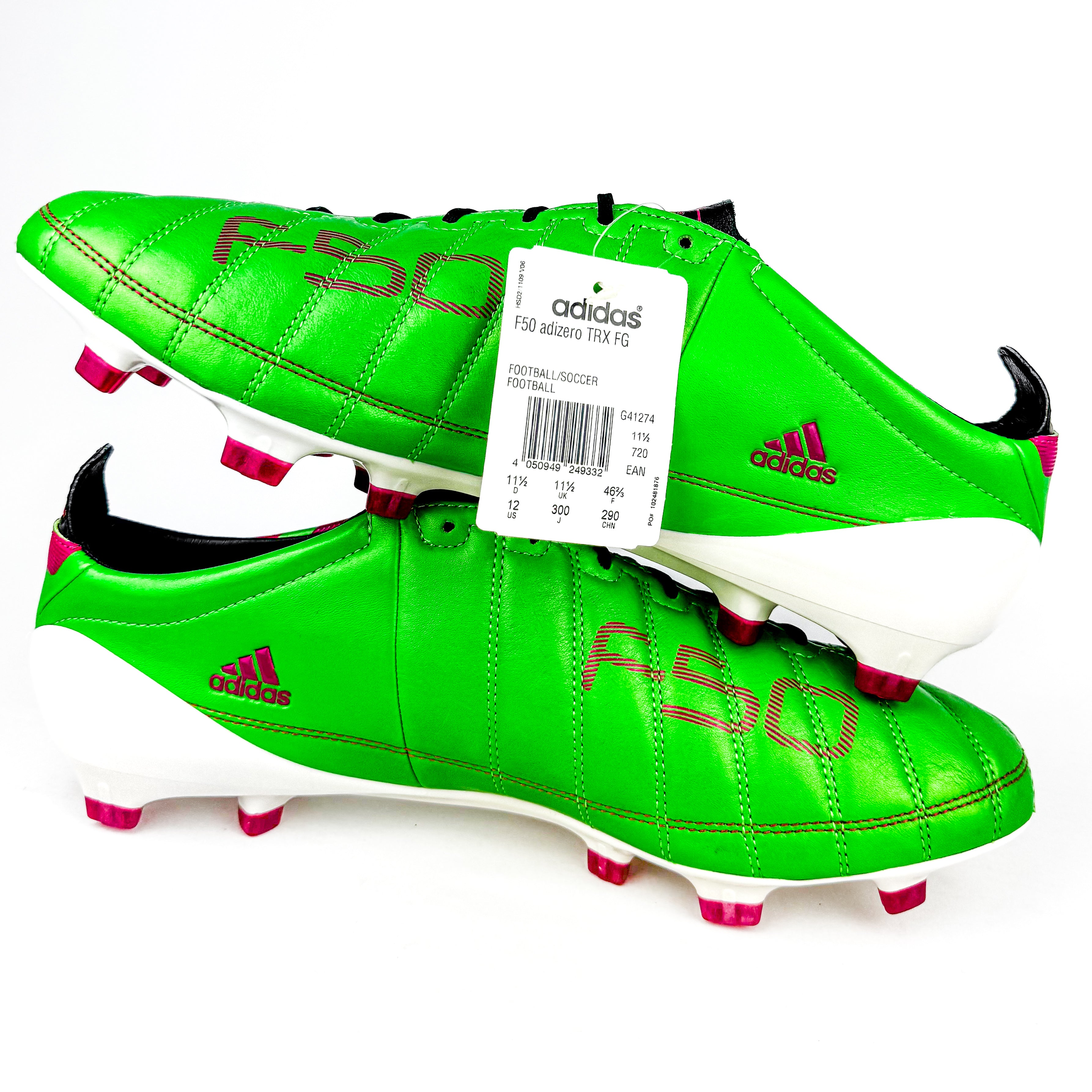 Adidas F50 Adizero Leather TRX FG 2010 - Intense Green/Pink/Black