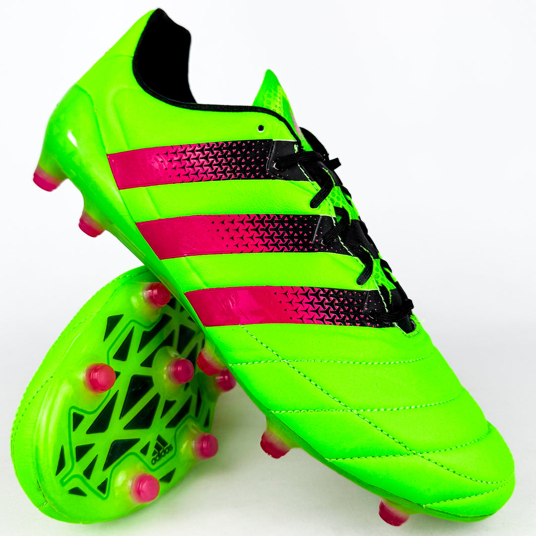 Adidas Ace 16.1 Leather FG - Solar Green/Shock Pink/Black *In Box*