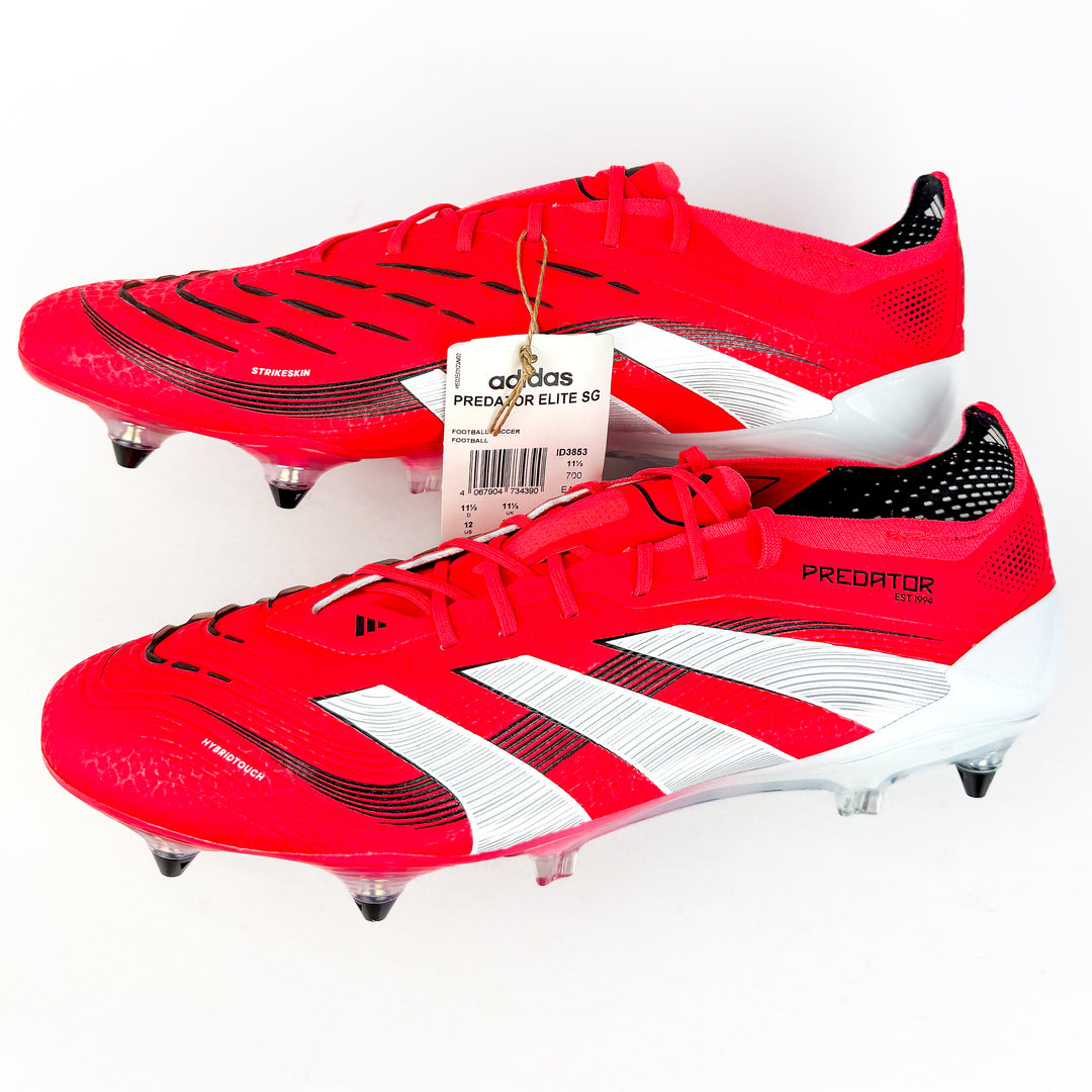 Adidas Predator Elite SG - Lucid Red/White/Core Black *Brand New*