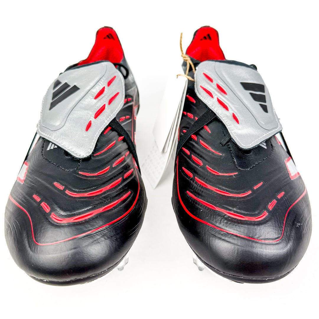 Adidas Predator Elite Leather Tongue FT FG - Core Black/Silver Metallic/Vivid Red *In Box*