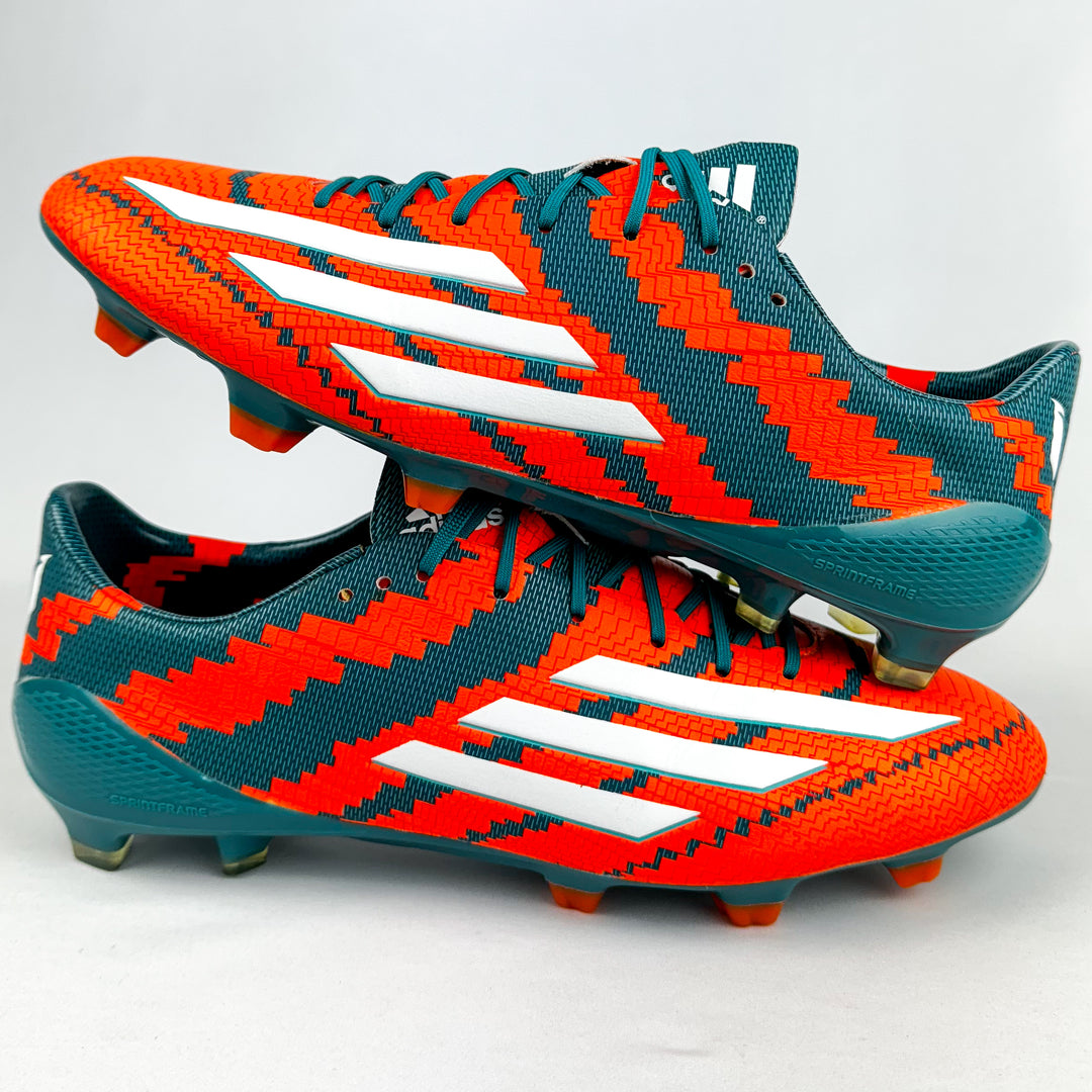 Adidas F50 Adizero 2014 FG - Messi Mirosar10 - Power Teal/White/Solar Orange *As New*