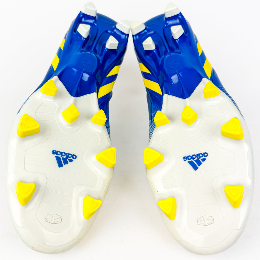 Adidas Predator LZ FG - White/Vivid Yellow/Prime Blue *Brand New*