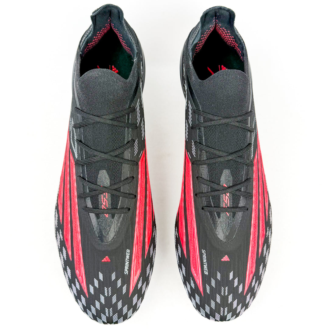Adidas F50 Elite FG - Core Black/Lucid Red/Silver Metallic *Laced Mod*