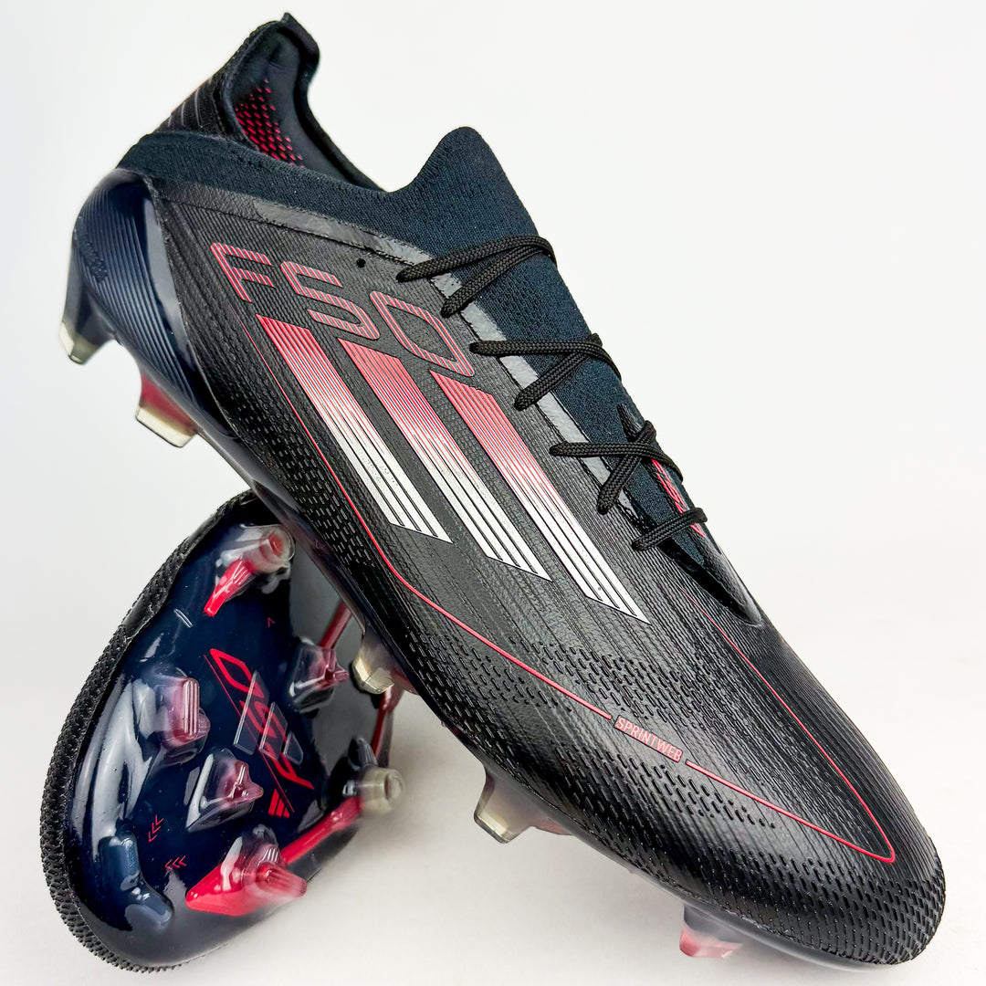 Adidas F50 Elite FG - Black/Iron Metallic/Lucid Red *Rodrygo Custom*