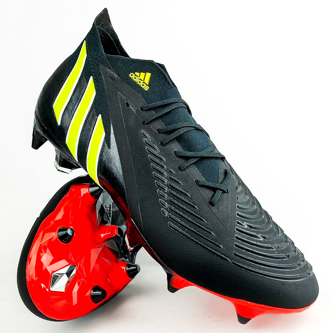 Adidas Predator Edge .1 SG - Core Black/Solar Yellow/Solar Red *Brand New*