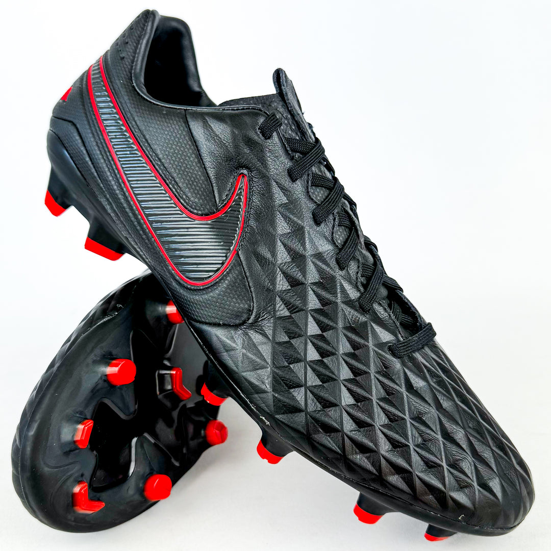 Nike Tiempo Legend VIII Pro FG - Black/Dark Smoke Grey/Chile Red *In Box*