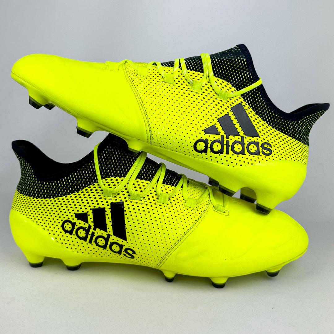 Adidas X 17.1 Leather FG - Solar Yellow/Legend Ink *Wore Once*