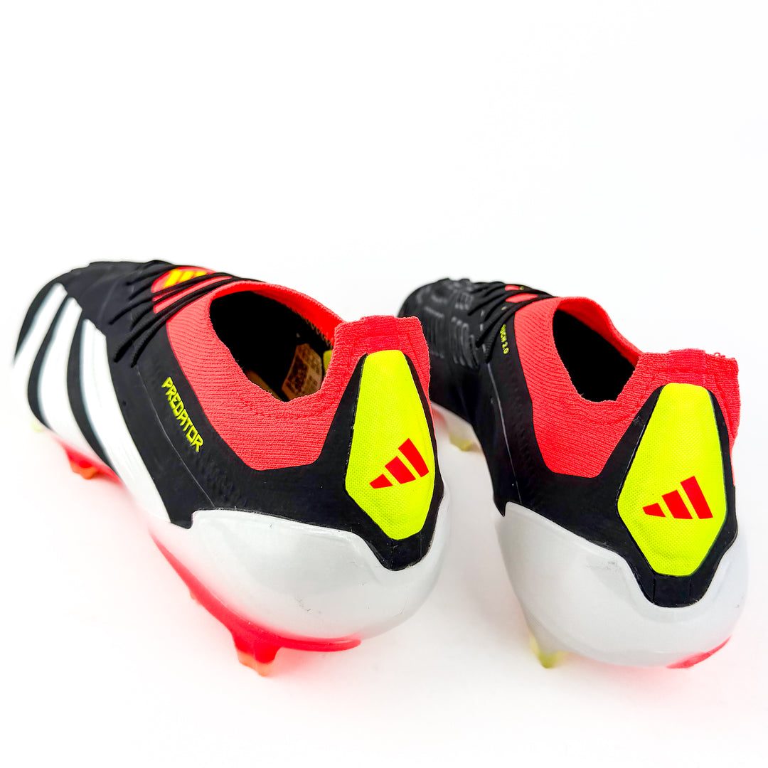 Adidas Predator Elite FG - Black/Solar Red/White/Solar Yellow *Laced Mod*