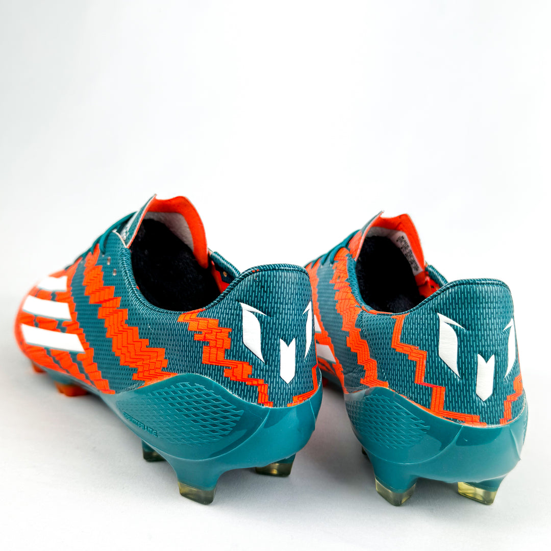 Adidas F50 Adizero 2014 FG - Messi Mirosar10 - Power Teal/White/Solar Orange *As New*