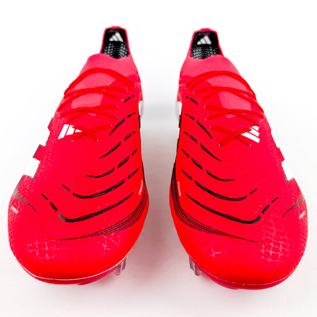 Adidas Predator Elite FG - Lucid Red/White/Core Black *Laced Mod*