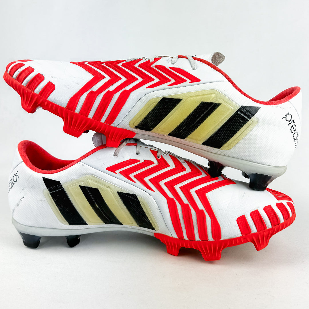 Adidas Predator Instinct FG - White/Solar Red/Black *Pre-Owned*