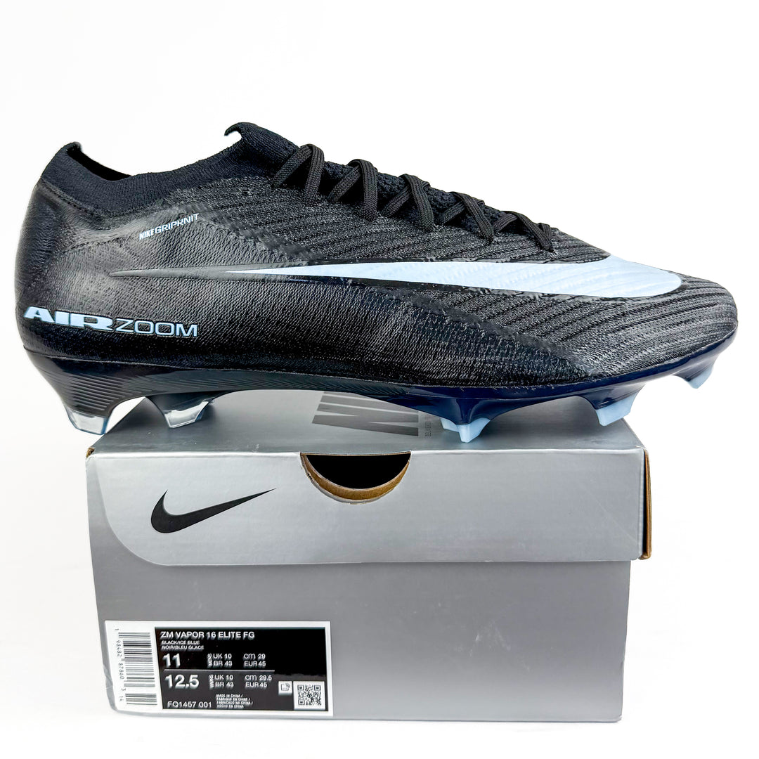 Nike Air Zoom Mercurial Vapor 16 Elite FG - Black/Ice Blue *In Box*