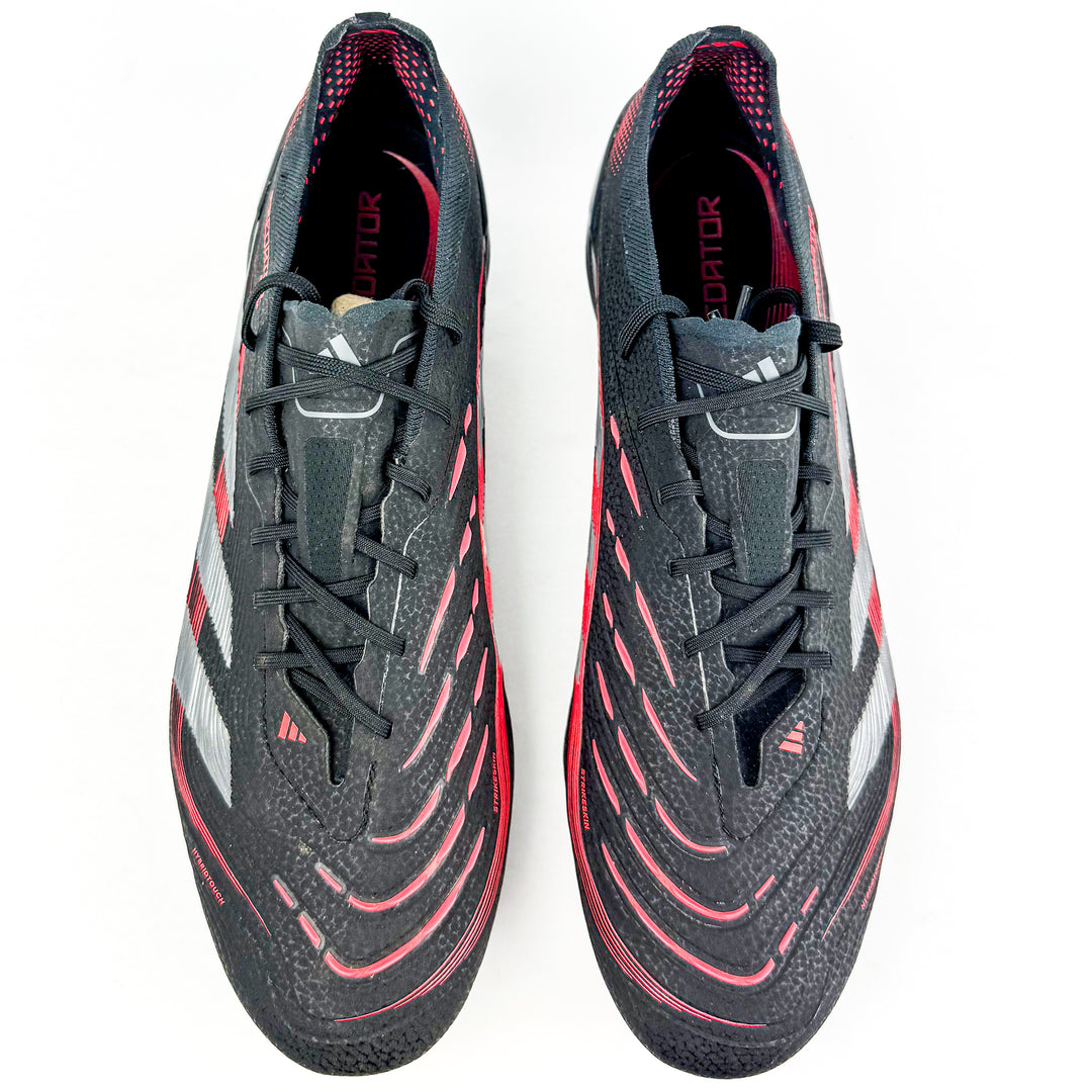 Adidas Predator Elite FG - Core Black/Grey Four/Lucid Red *Wore Once*