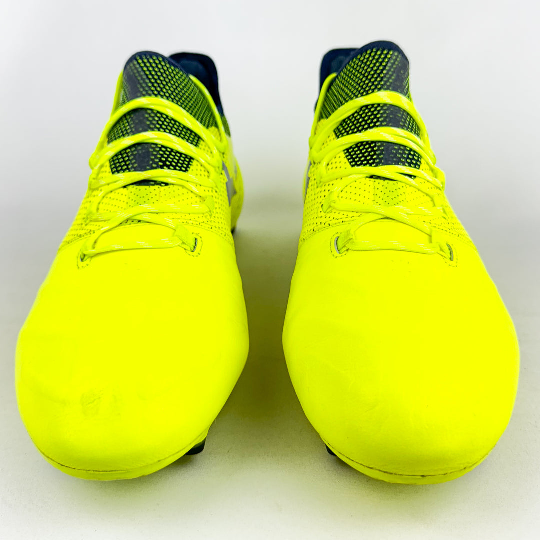 Adidas X 17.1 Leather FG - Solar Yellow/Legend Ink *Wore Once*