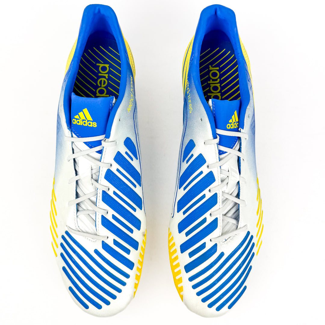 Adidas Predator LZ FG - White/Vivid Yellow/Prime Blue *Brand New*