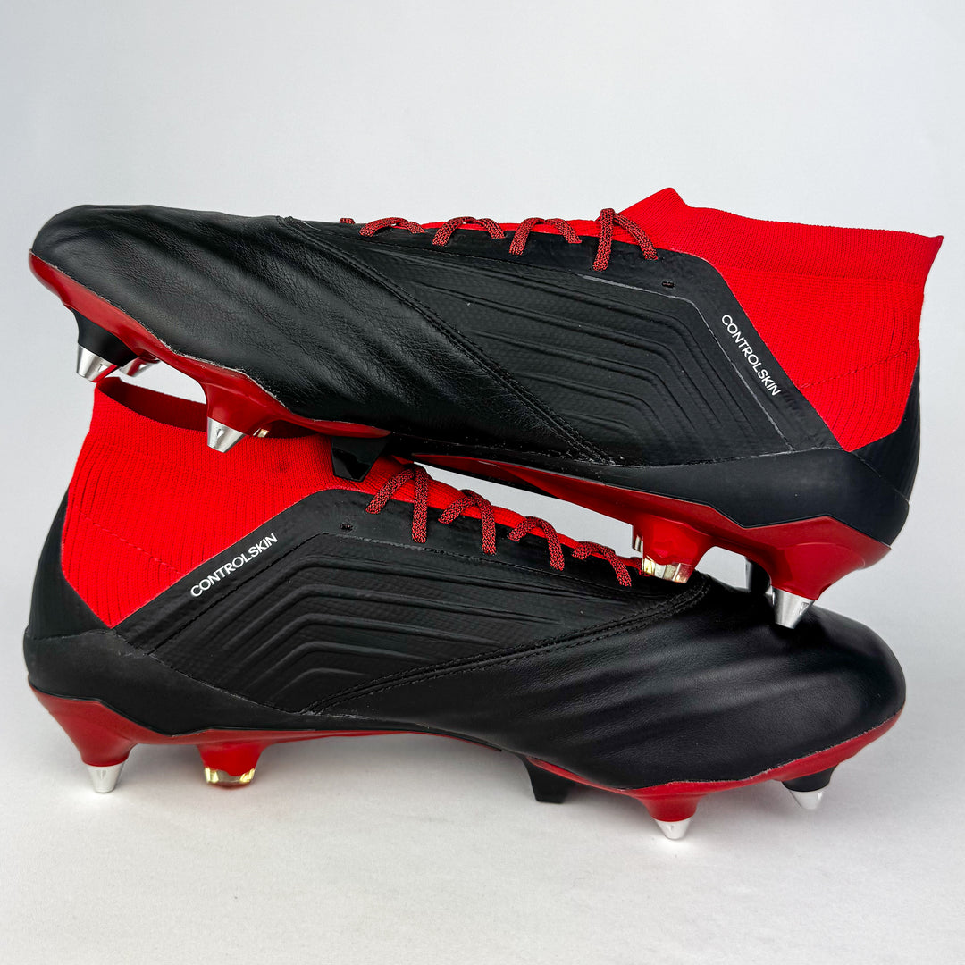 Adidas Predator 18.1 Leather SG - Black/Active Red/White *Brand New*