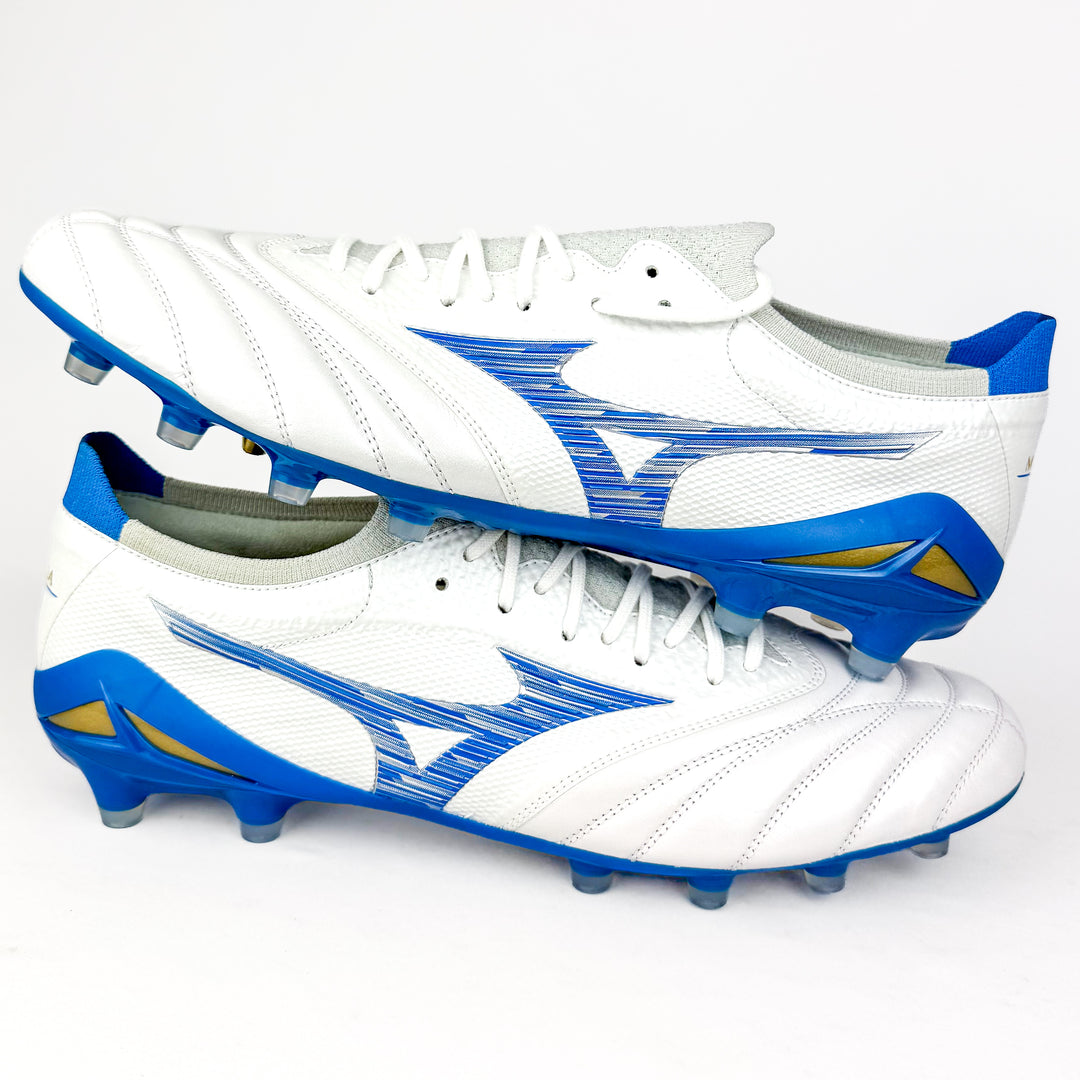 Mizuno Morelia Neo IV Beta Elite FG - Made in Japan - White/Laser Blue *In Box*