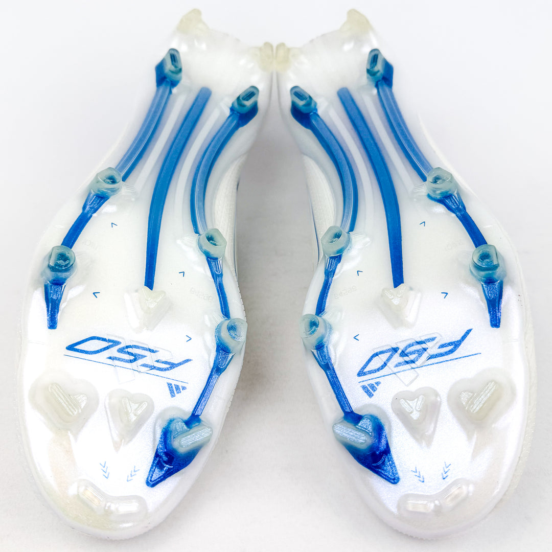 Adidas F50 Elite FG - White/Silver Metallic/Bright Royal *Rodrygo Custom*