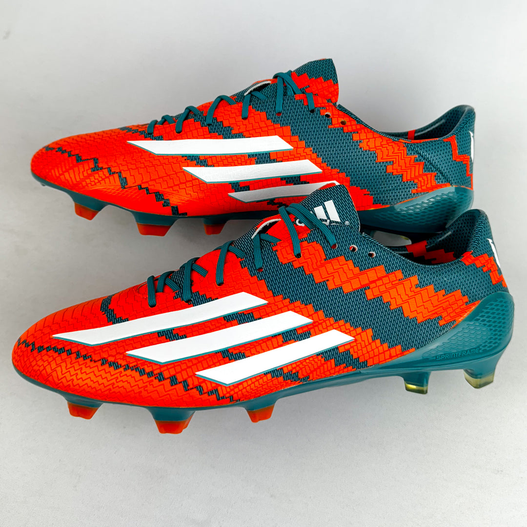 Adidas F50 Adizero 2014 FG - Messi Mirosar10 - Power Teal/White/Solar Orange *As New*