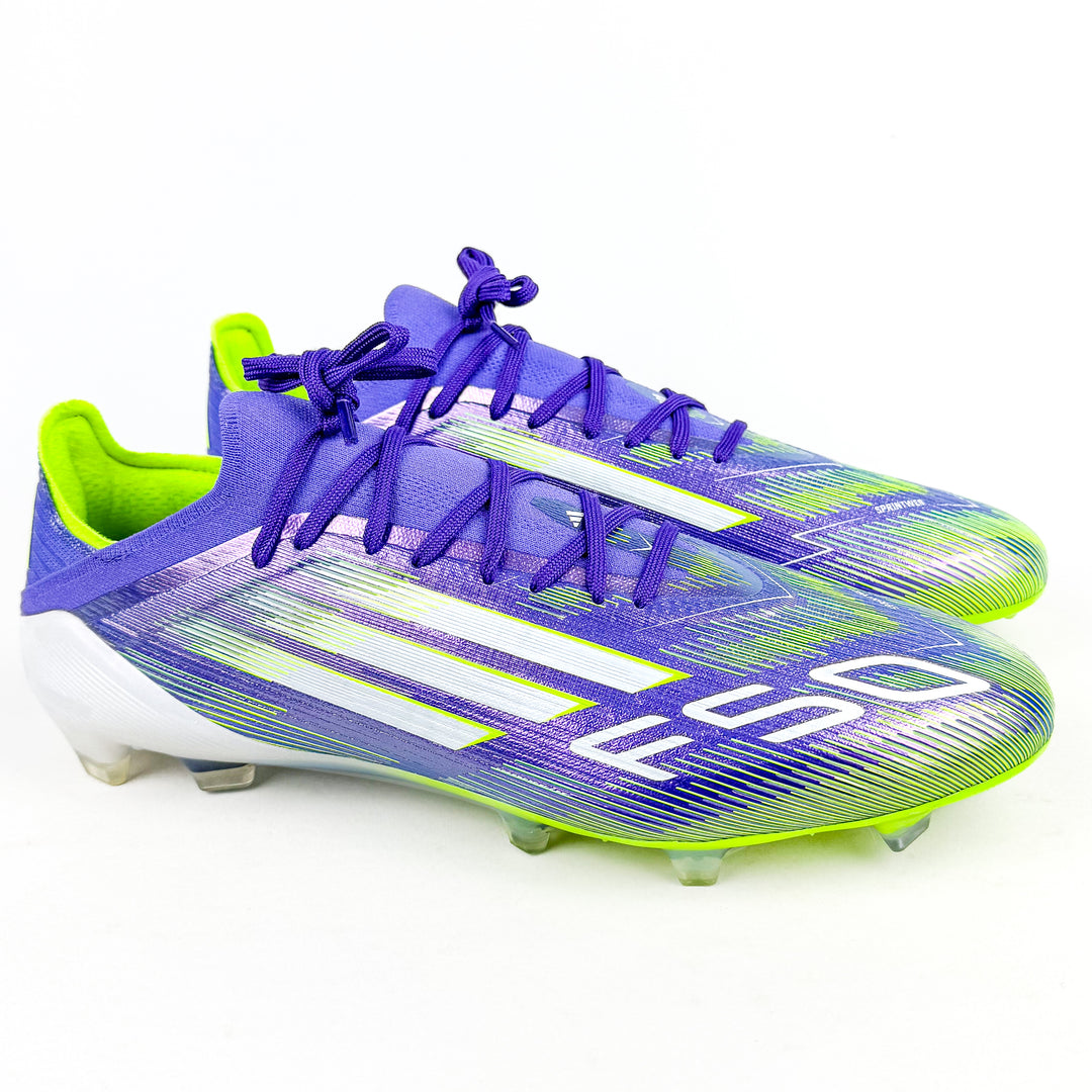 Adidas F50 Elite FG - Purple Rush/White/Lucid Lemon *Laced Mod*