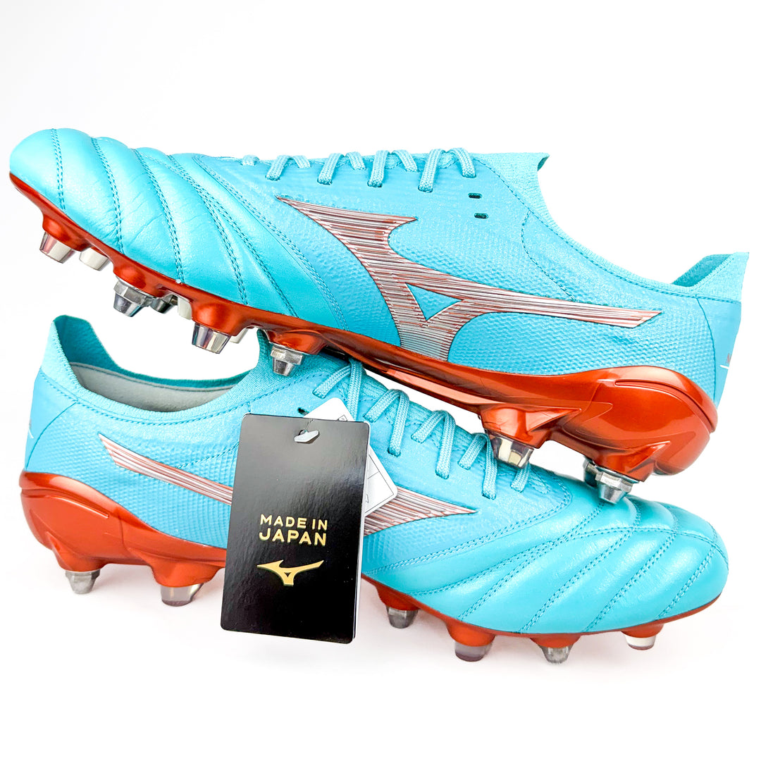 Mizuno Morelia Neo III Beta Elite SG - Made in Japan - Azure Blue/White/Copper *In Box*