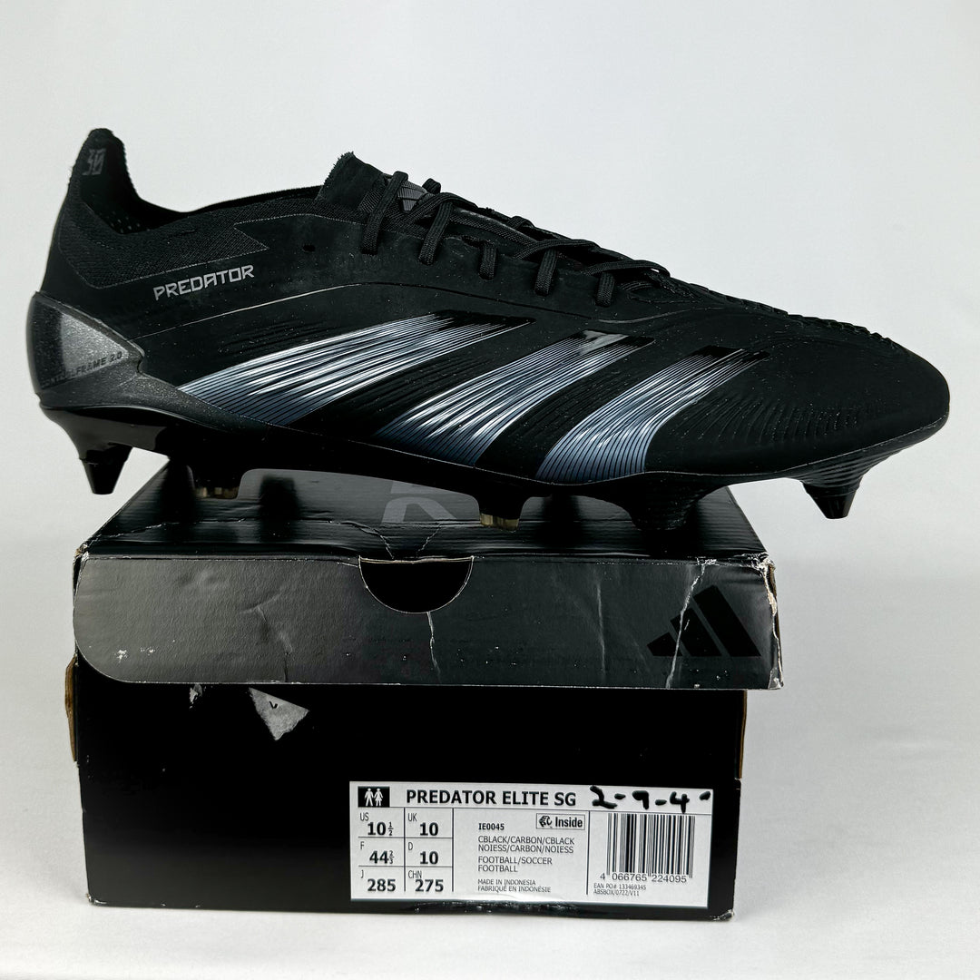 Adidas Predator Elite SG - Core Black/Carbon *Wore Once*