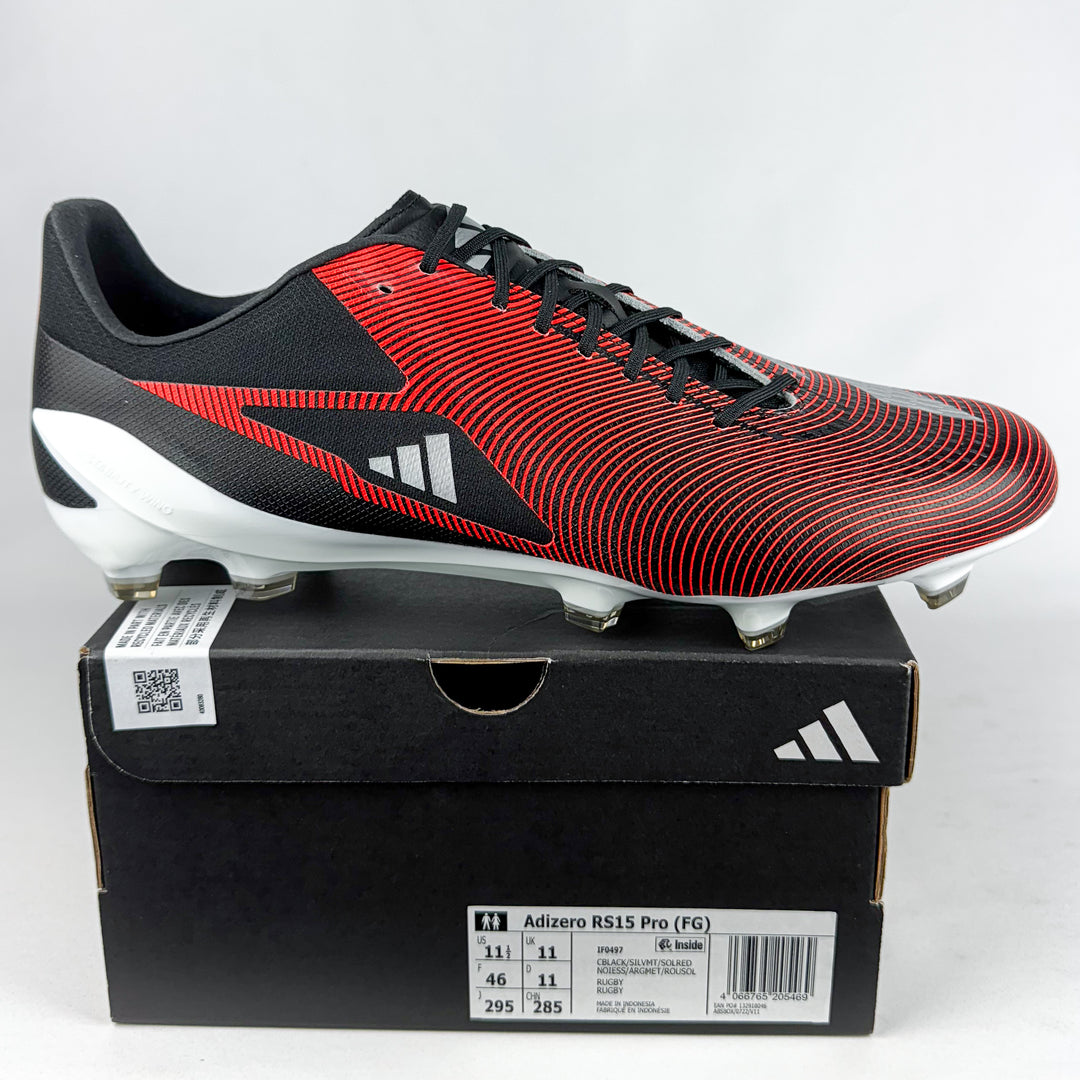 Adidas Adizero RS15 Pro FG - Core Black/Solar Red/Silver Metallic *In Box*