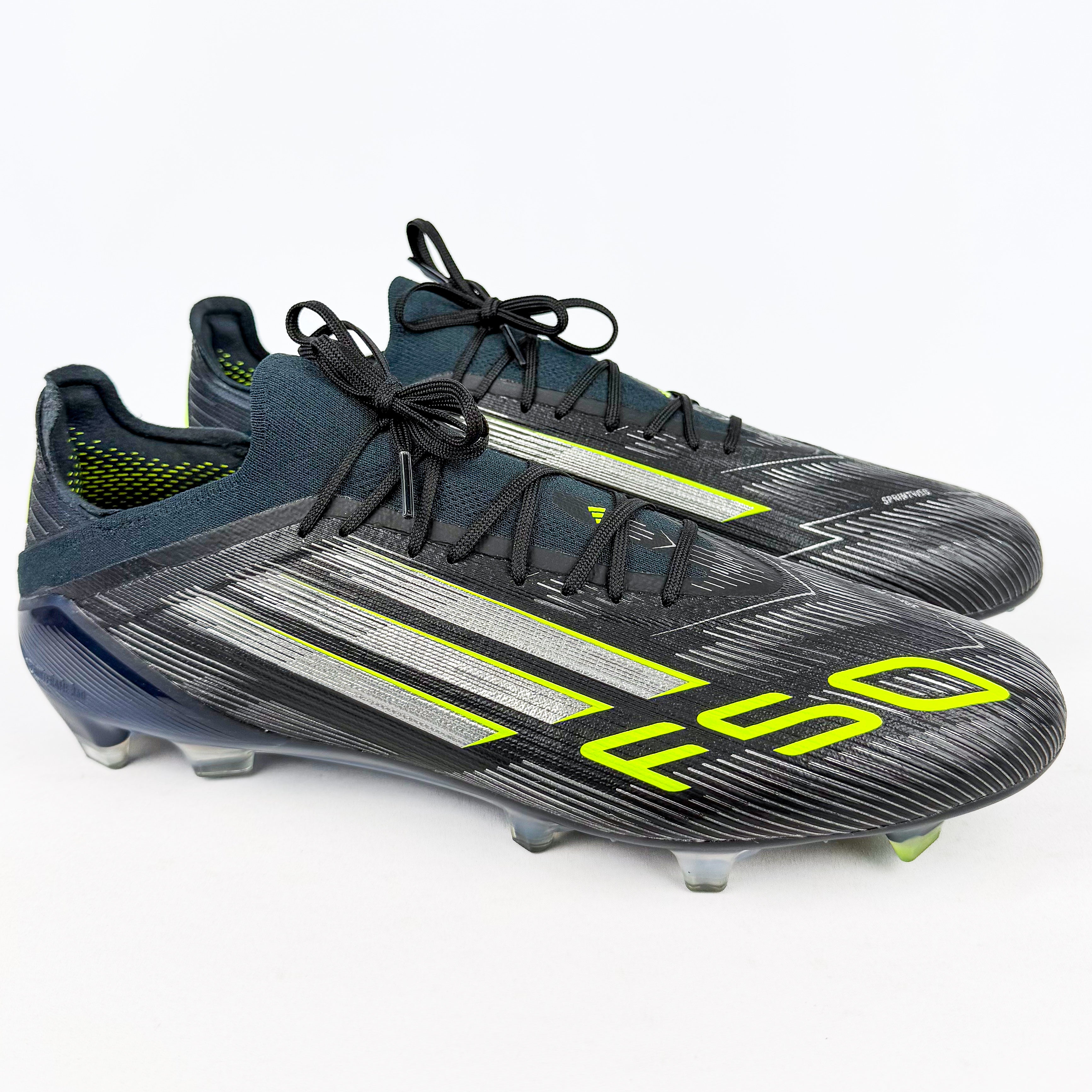 Adidas F50 Elite FG - Black/Iron Metallic/Lucid Lemon *Laced Mod