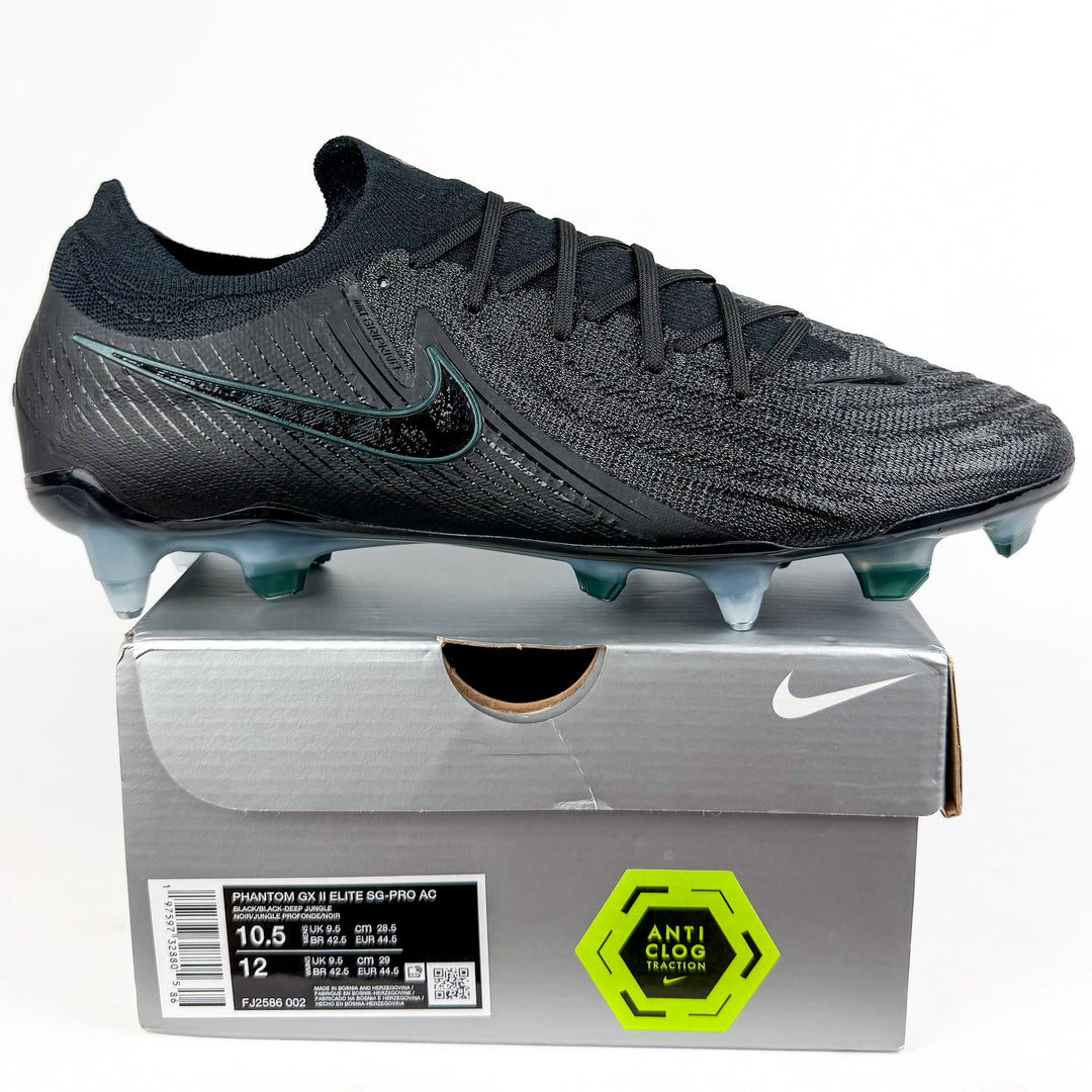 Nike Phantom GX II Elite AC SG-Pro - Black/Deep Jungle *In Box*