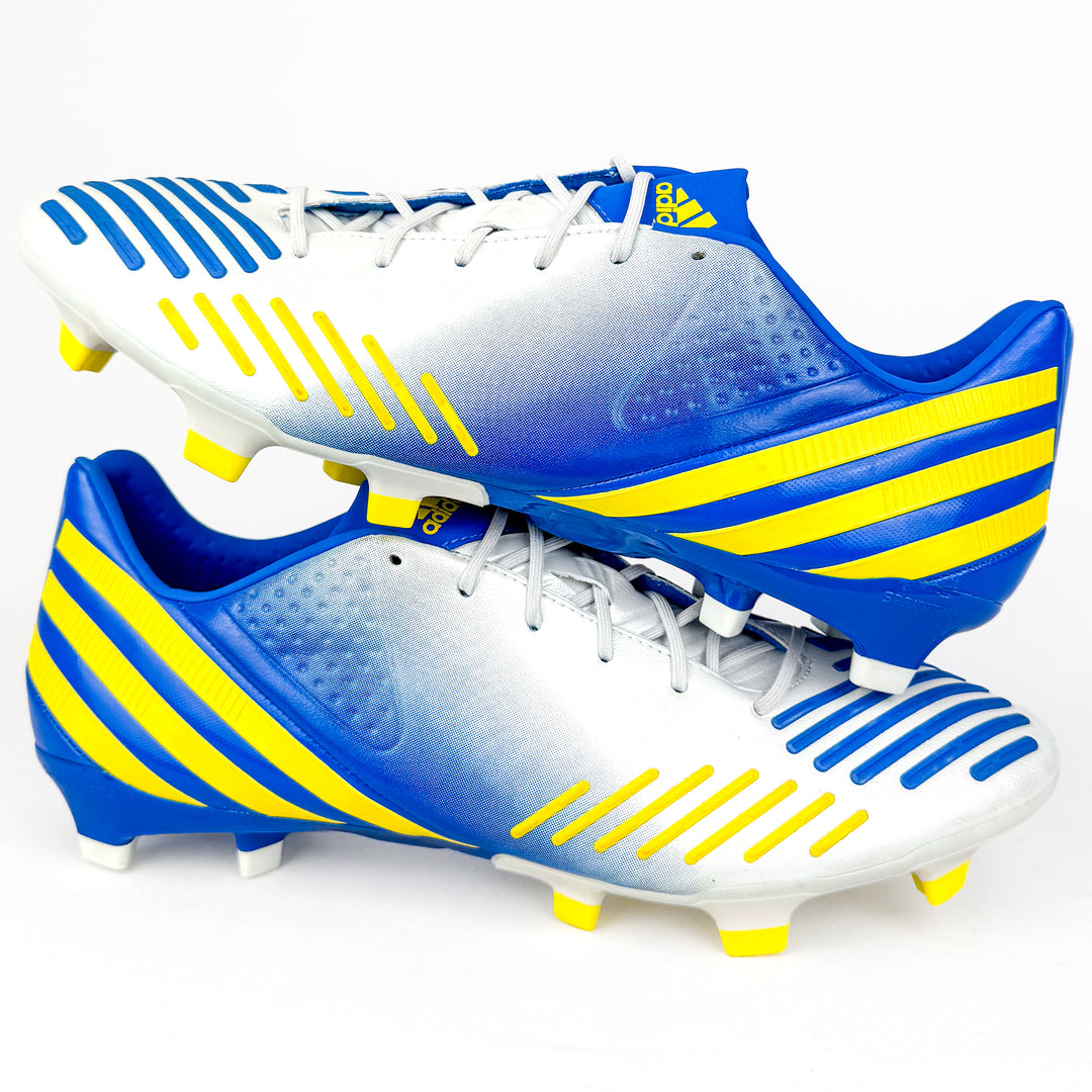 Adidas Predator LZ FG - White/Vivid Yellow/Prime Blue *Brand New*