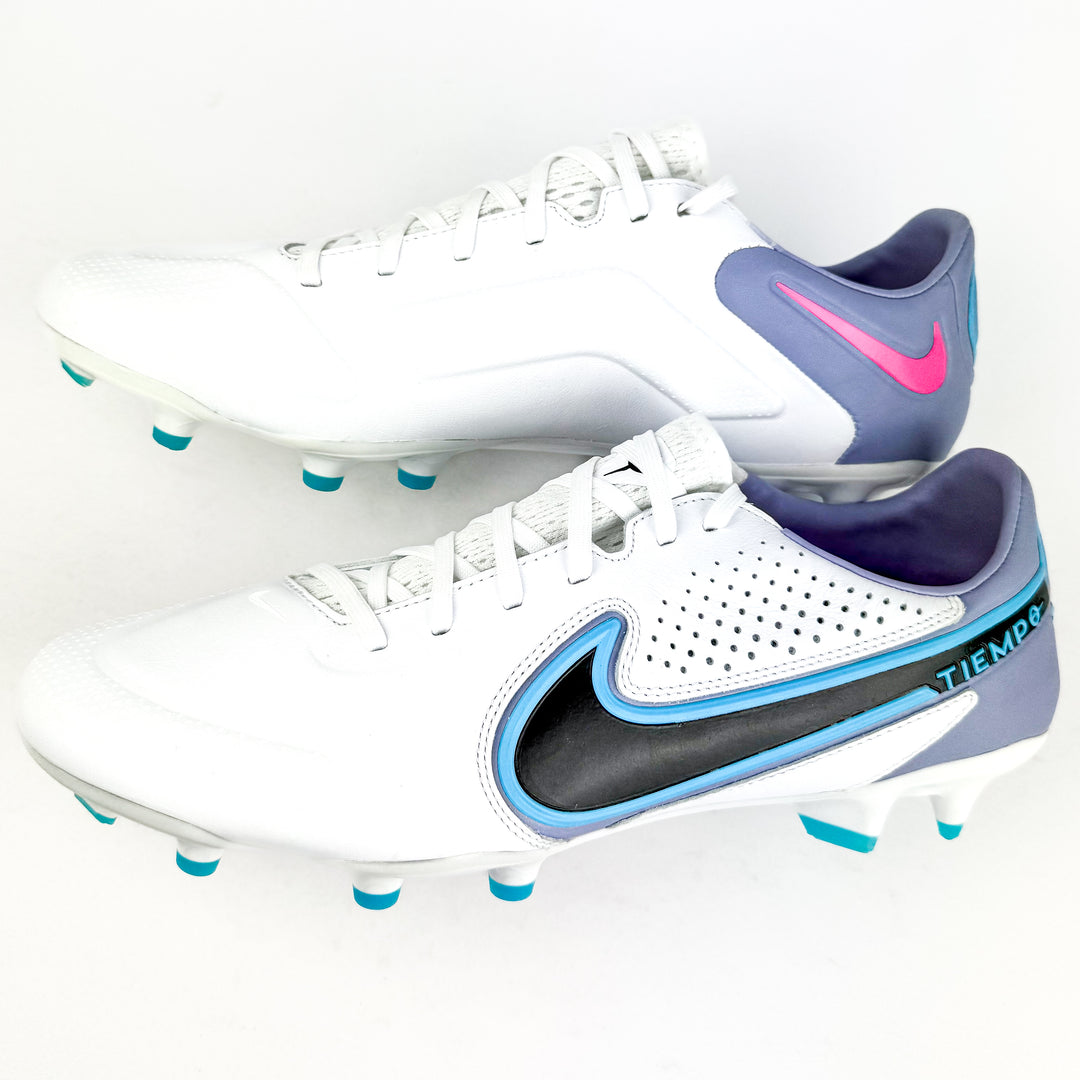 Nike Tiempo Legend 9 Pro FG - White/Baltic Blue/Pink Blast/Black *Brand New*