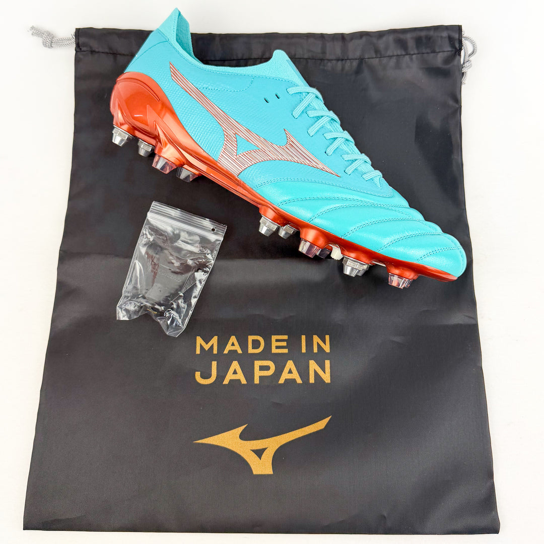 Mizuno Morelia Neo III Beta Elite SG - Made in Japan - Azure Blue/White/Copper *In Box*
