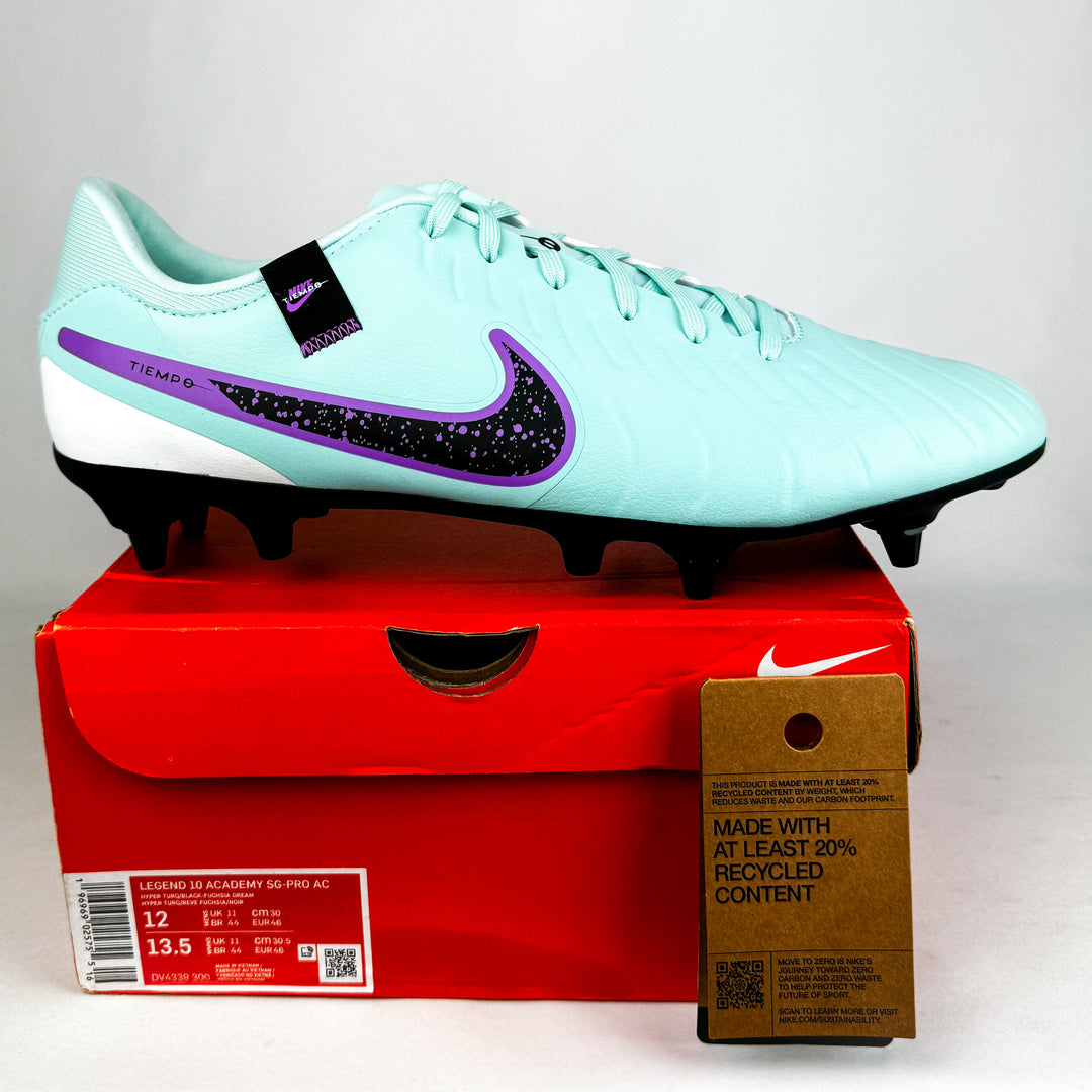 Nike Tiempo Legend 10 Academy AC SG-Pro  - Hyper Turquoise/Black/Fuchsia Dream *In Box*